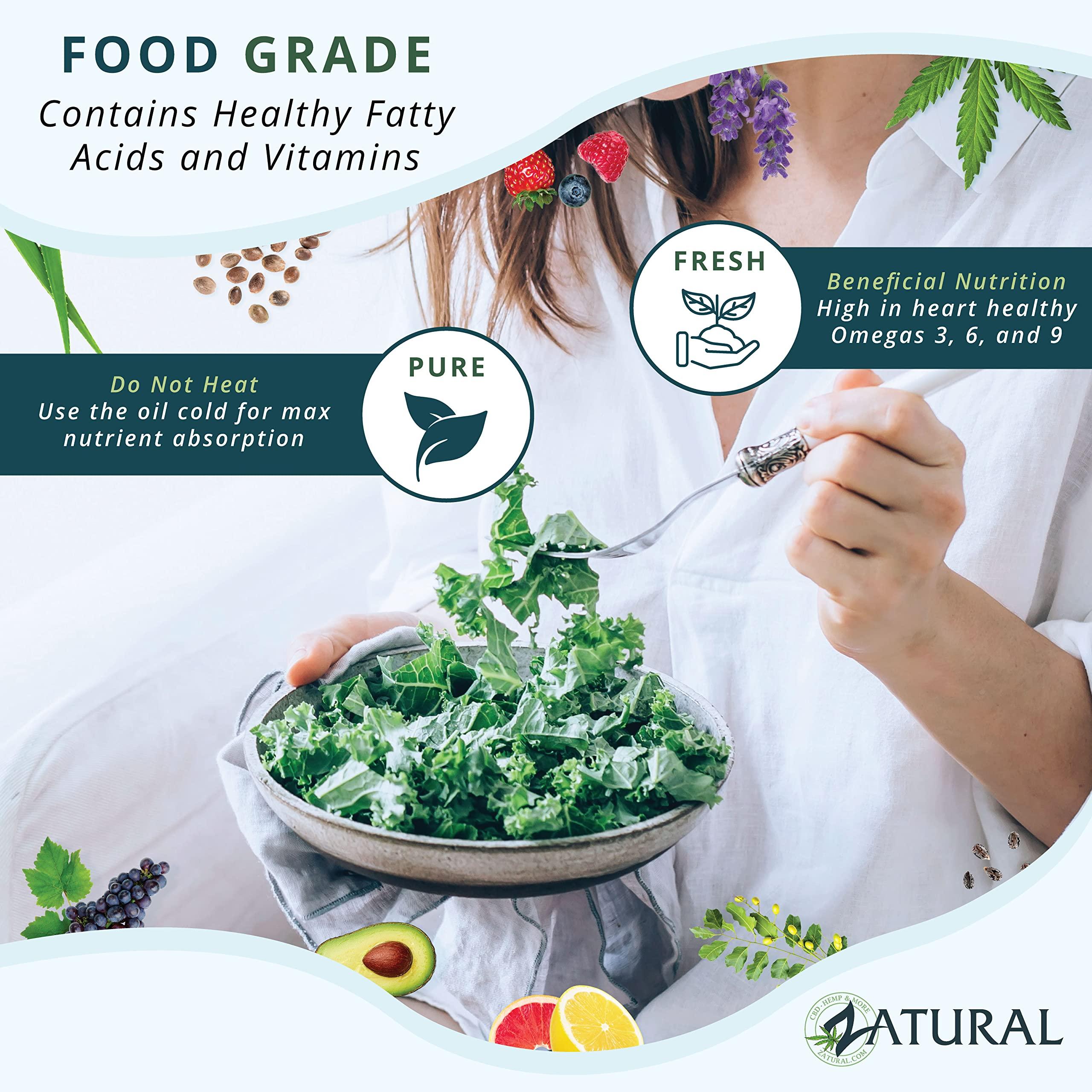 Zatural Zatural Grapeseed Oil Organically Grown 100% Pure Cold Pressed Virgin High Tempurature Cooking Oil (32oz)