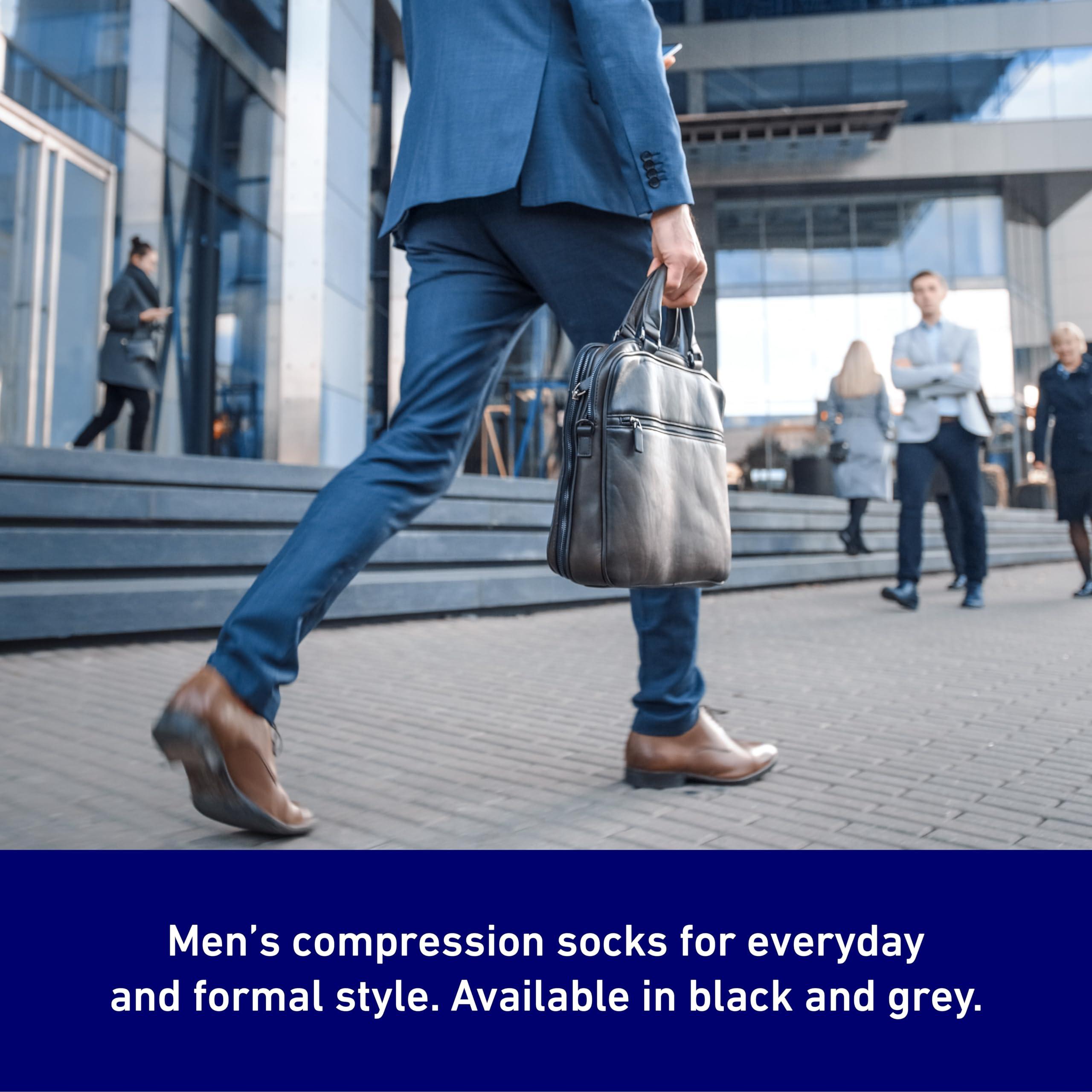 Neo-G Neo G Therapeutic Compression Socks Men 20-30 mmhg knee high - for spider or varicose veins, swollen legs, feet, ankles, treating mild edema. Mens compression socks for swelling - Black - XXL