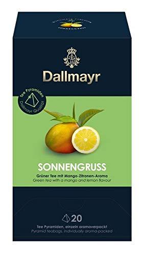 Alois Dallmayr Premium German Green Tea With Mango-Lemon Aroma | Sun Salutation | 25 Tea Bags | 50 g | Dallmayr | Germany