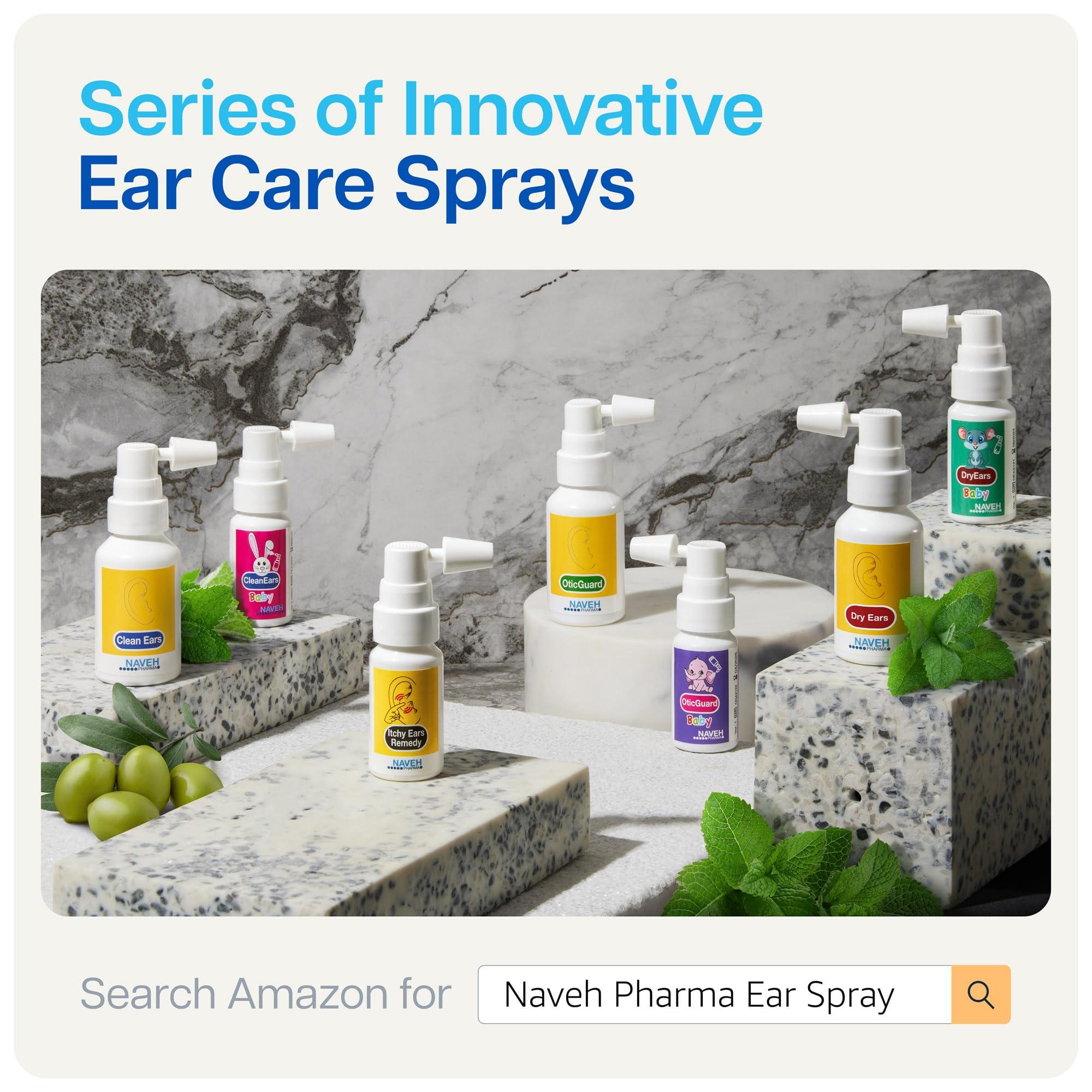 NAVEH PHARMA NAVEH PHARMA Otic Guard Baby - Natural Ear Spray Drops | Organic Herbal Sweet Oil Blend 3 in 1| Itchy Ear, Swimmer\'s Ear, & Ear Wax Removal | Clogged Ears | 1 Fl Oz
