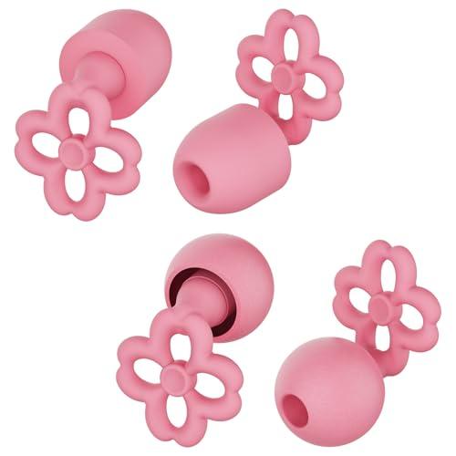 Promise Promise CloverTunes Ear Plugs for Noise Reduction,Super Soft, Reusable Hearing Protection for Concerts & Festivals, Live Events, Musicians, Sports, DJs and Nightlife,Sleep, Tinnitus Relief(Pink)