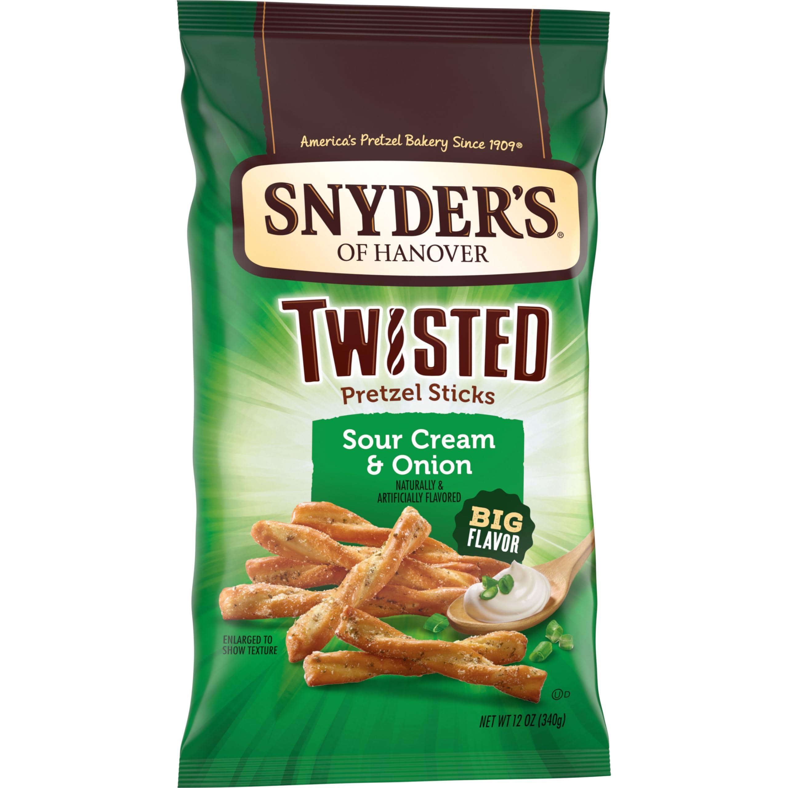 Snyder's of Hanover Snyder's of Hanover, Sour Cream & Onion Twisted Pretzel Sticks, 12 Oz Bag