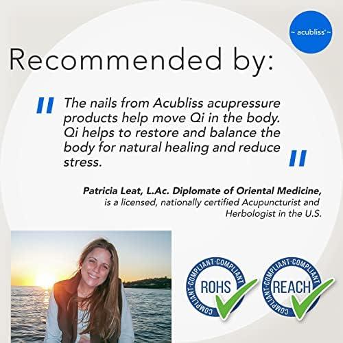 Acubliss Acubliss Acupressure Mat, Strap & Pillow 3 Piece Gift Set, 12,348 Acupuncture Pressure Points for Back Pain Relief, Increased Energy, Relaxation, FSA/HSA Eligible, Drawstring Bag, Purple