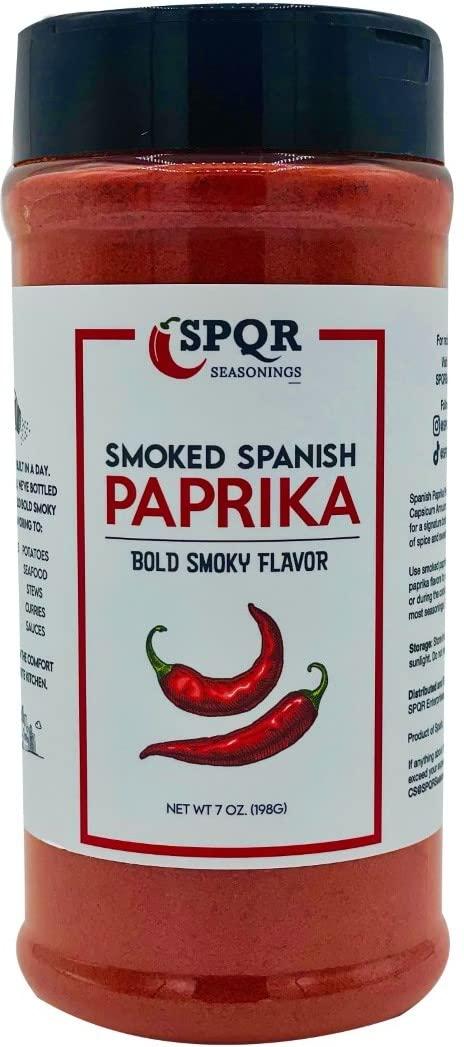 SPQR Seasonings Smoked Paprika XL 7 Ounce Jar Gourmet Restaurant Grade Bold Smoky Spanish Paprika Flavor by SPQR Seasonings
