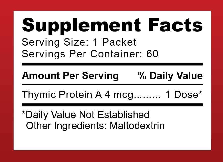 ProBoost ProBoost, 4 McG Thymic Protein A (TPA) Powder Packets - All Natural, Non-GMO, Immune Regulation and Support Supplement - 60 Packets, 4 McG TPA/Serving