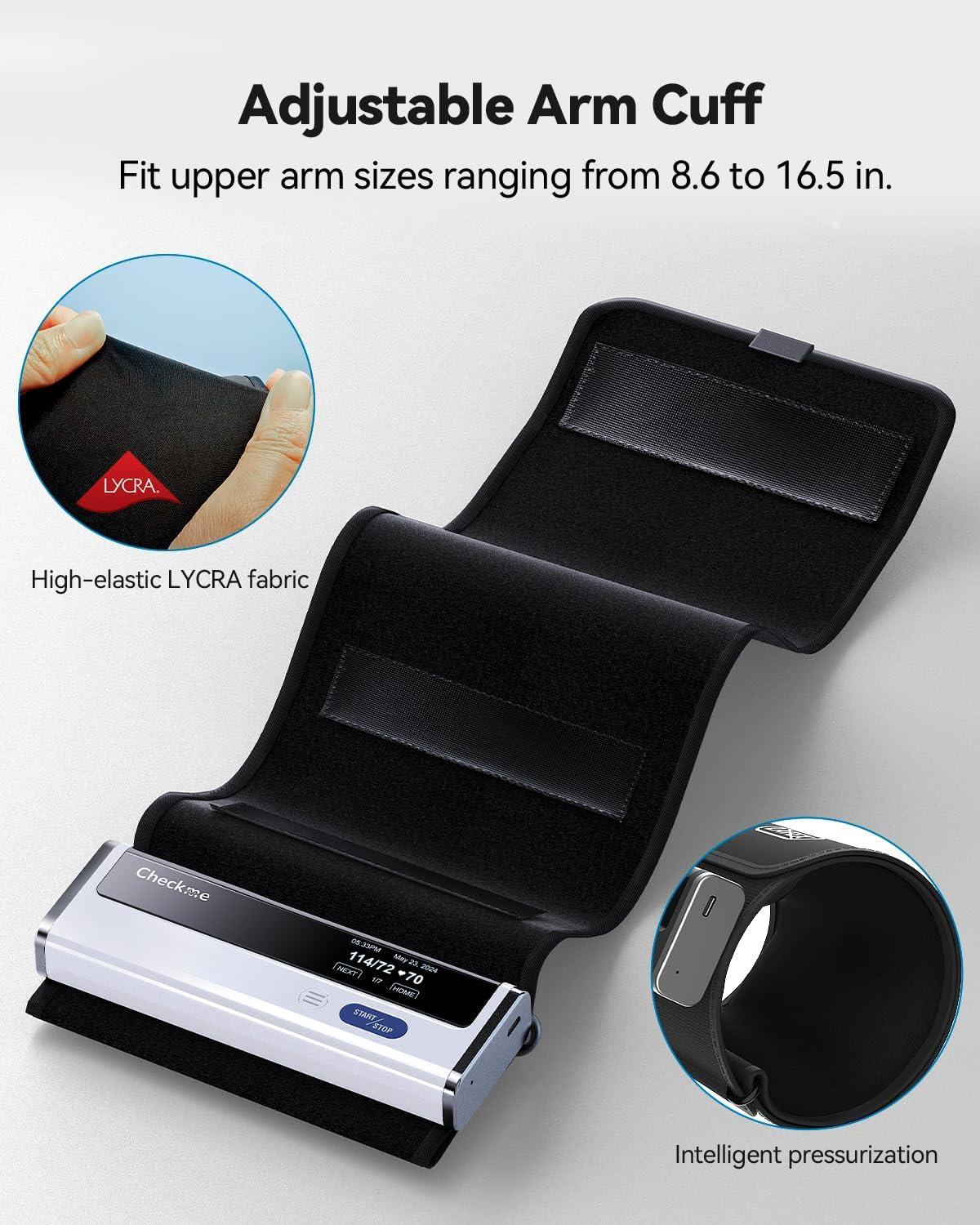 Checkme Checkme BP2A Blood Pressure Monitor for Home Use Upper Arm - Bluetooth BP Machine Cuff, Accurate Digital Readings in 30 Seconds, Unlimited Data Stored in App for iOS & Android, FSA/HSA Eligible