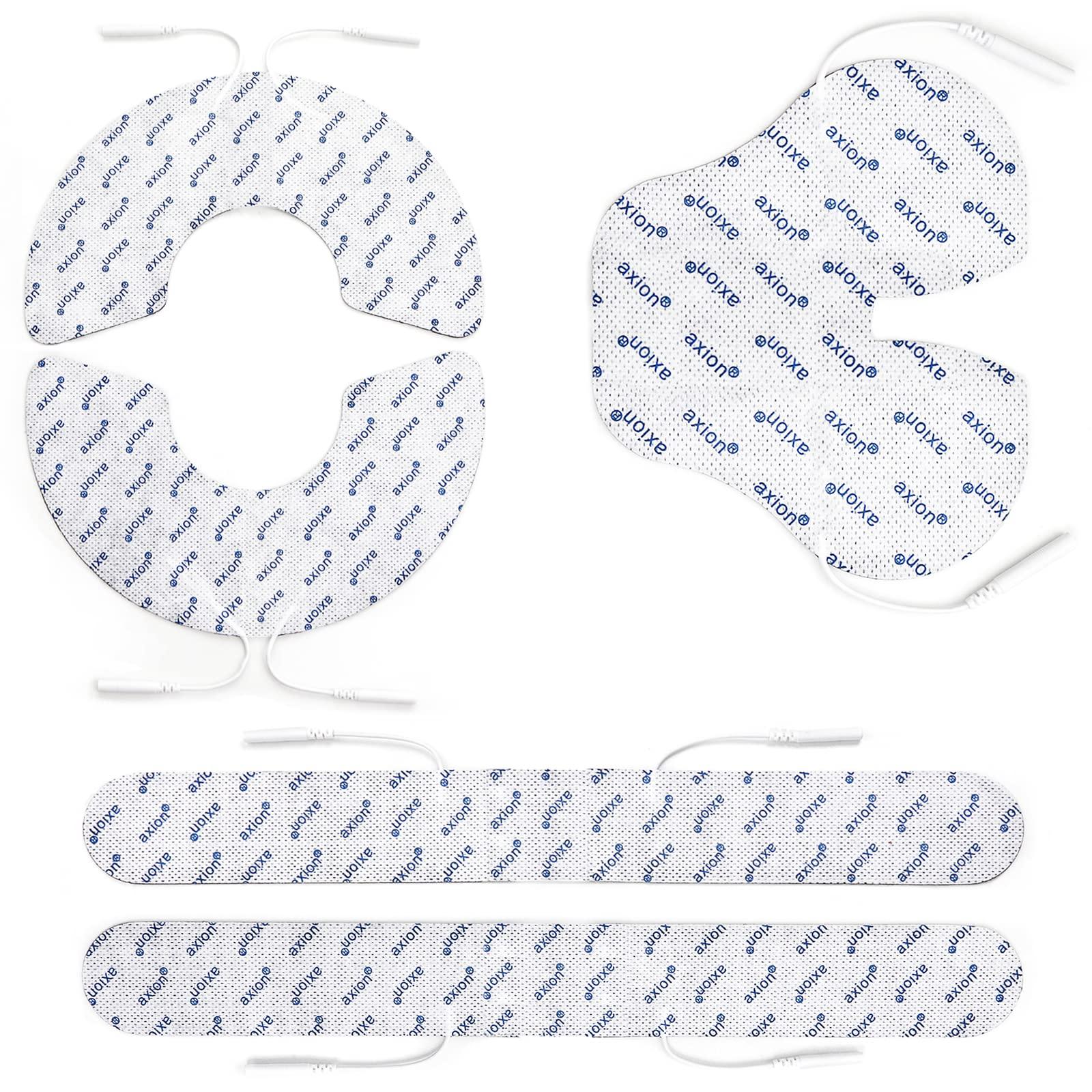 Axion Axion Adhesive Electrode Set Ideal Shape for TENS Therapy on The Neck, Back and Shoulders with 5 Electrode Pads | Reusable Self-Adhesive Electrodes for TENS Units