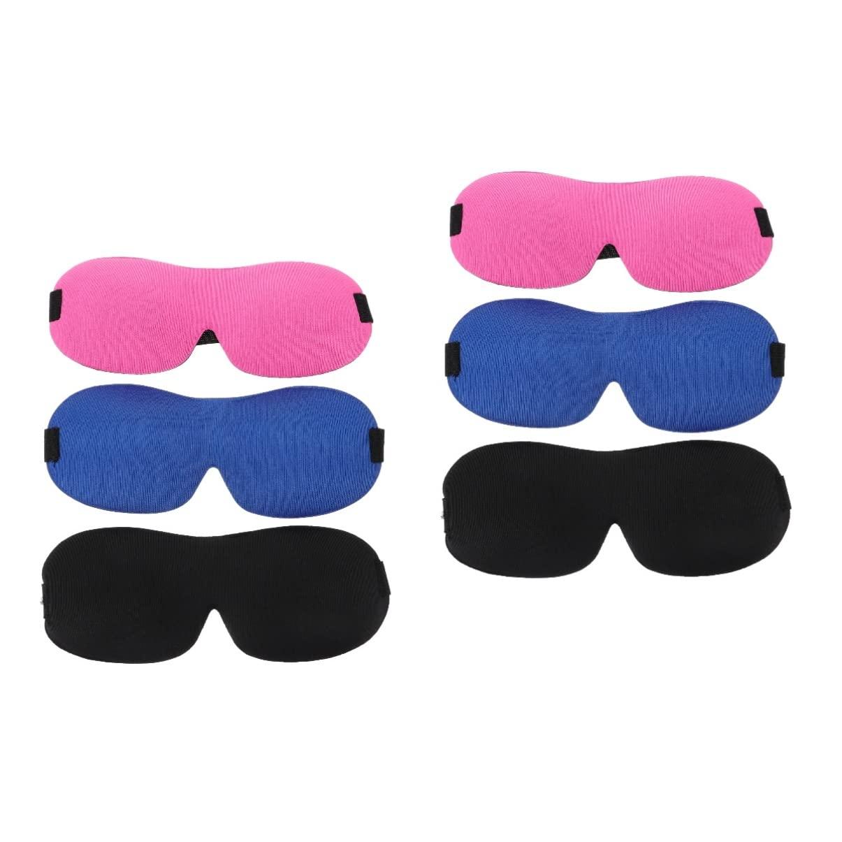 Healifty Healifty 6 Pcs 3D Sleep Mask Blindfolds for Kids Satin Eye Mask for Sleeping Blue Eyeshadow Sleeping Eyeshades Eye Blindfold Travel Eye Baby Blindfolds Eye Masks Shading Eye Patches Child