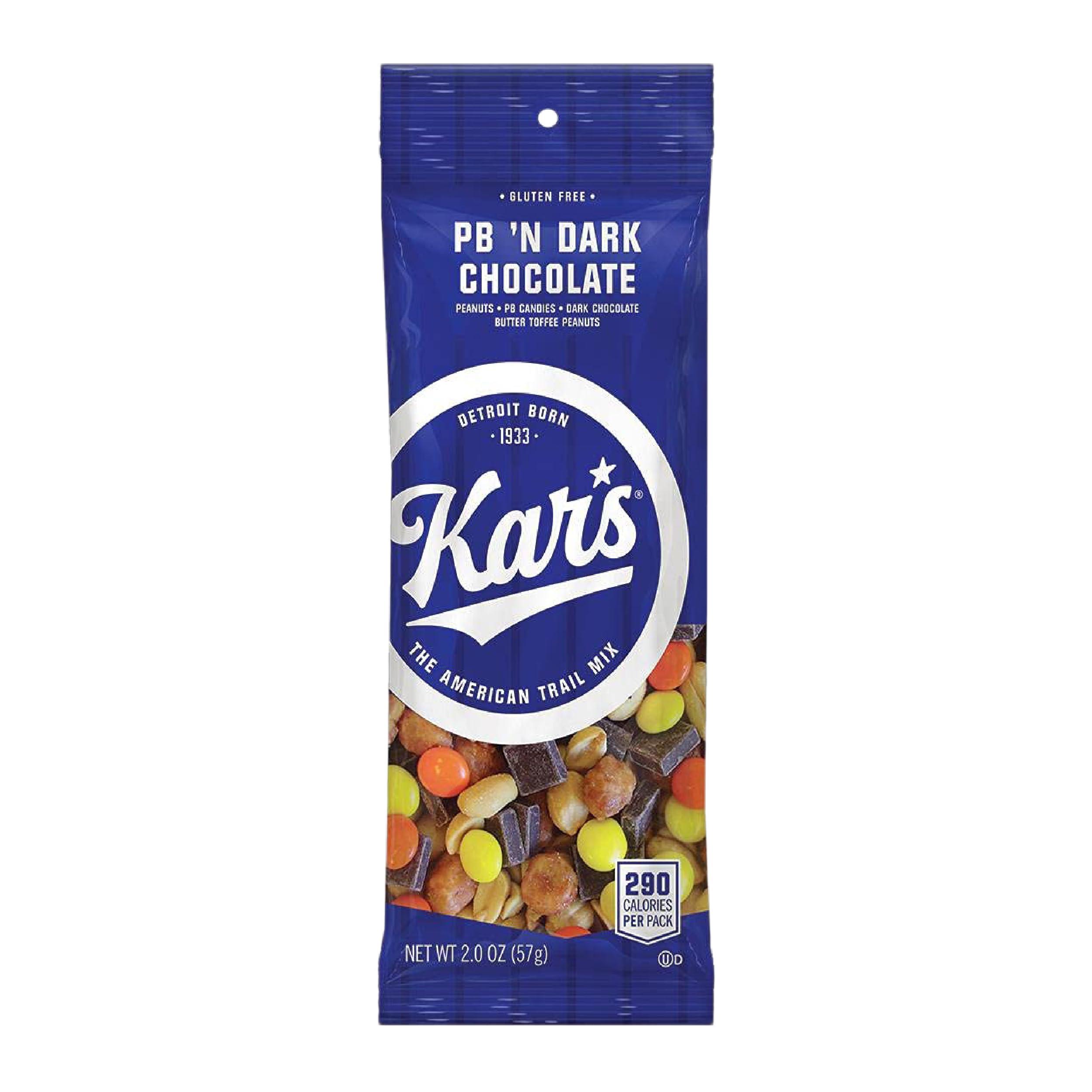 Kar's Kar’s Nuts Peanut Butter ‘N Dark Chocolate Trail Mix – 2 oz Individual Snack Packs – Bulk Pack of 72, Gluten-Free Snack Mix
