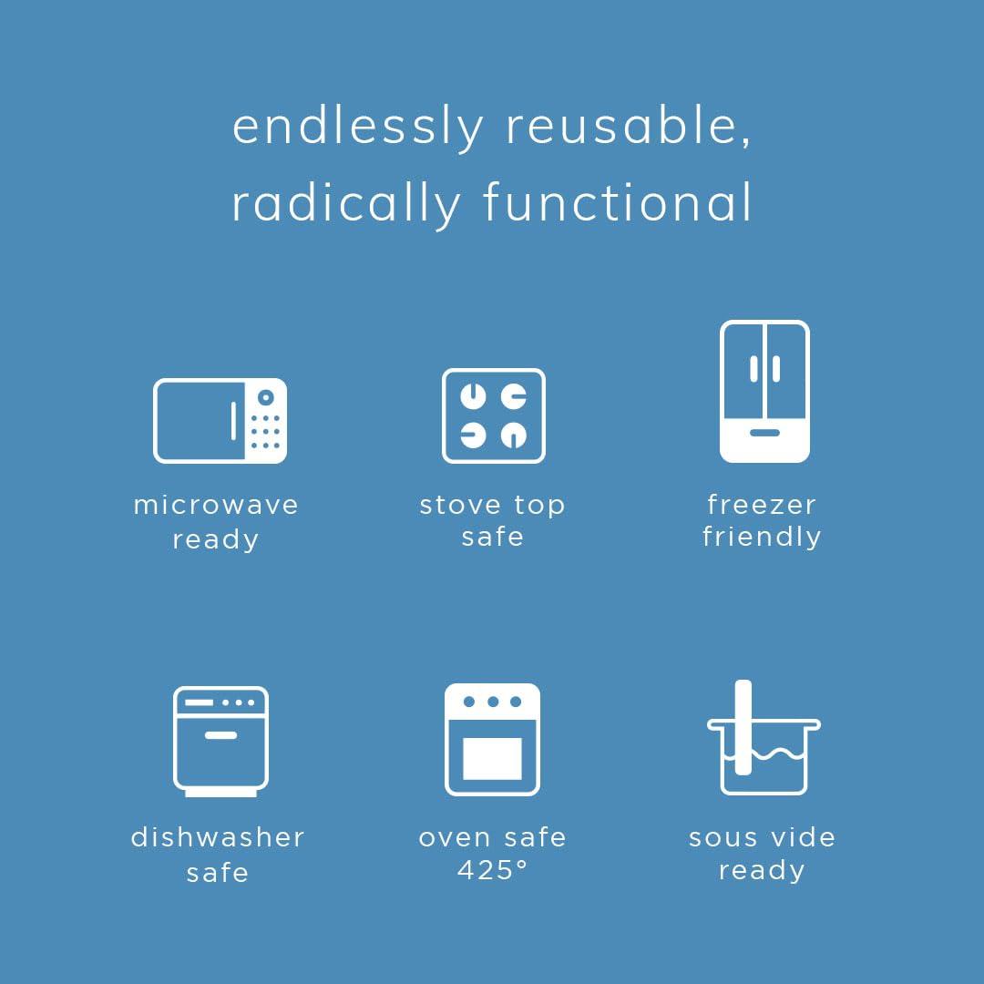 Stasher Stasher Premium Silicone Reusable Food Storage Bags, 6-Pack, Clear, Multi-Use Food Storage Bags, Lunch Bag, Travel Containers, BPA Free, Leak-free, Dishwasher-Safe, Eco-friendly