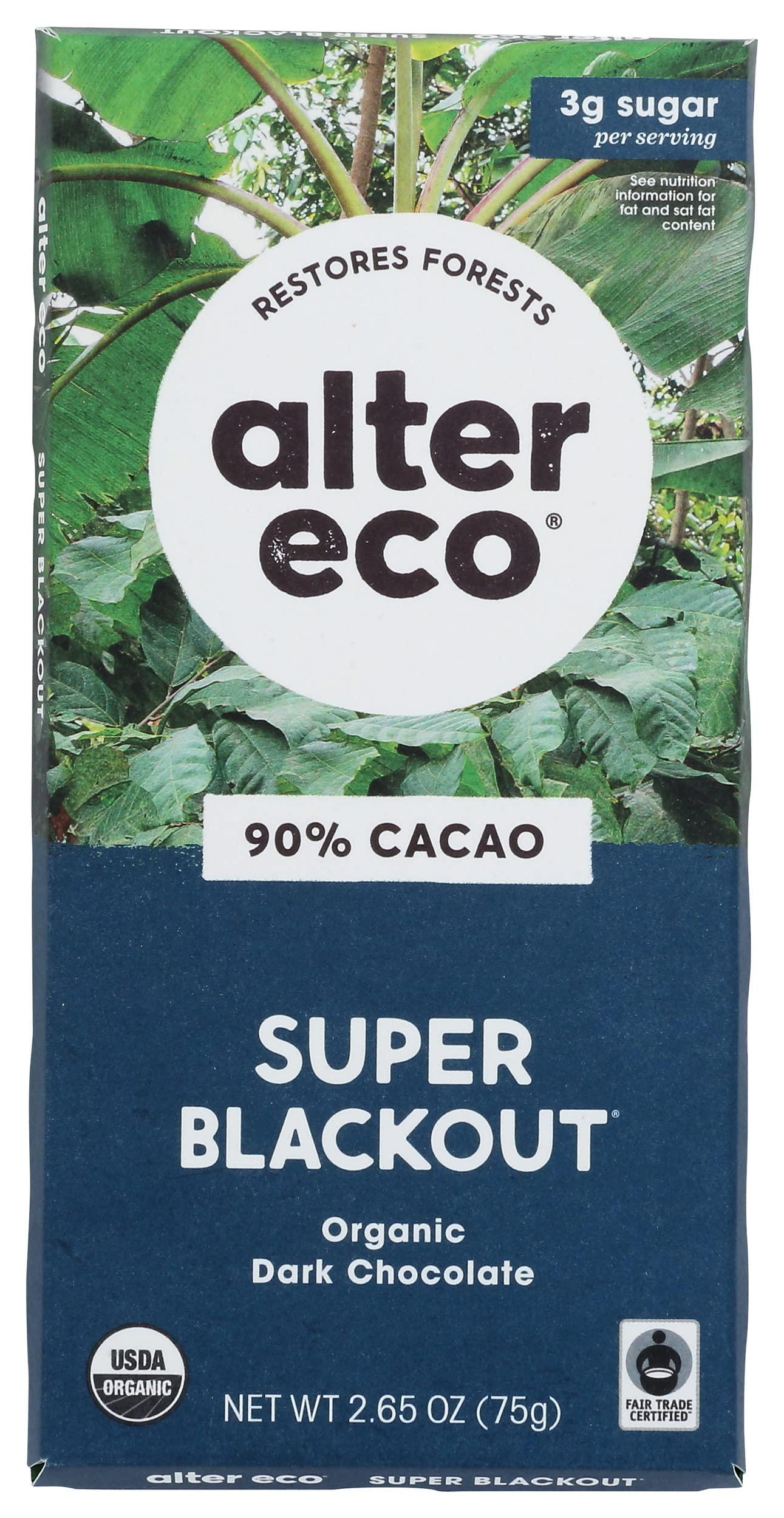 Alter Eco ALTER ECO CHOCOLATE BAR SUPER BLACKOUT ORGANIC, 2.65OZ, 12PACK