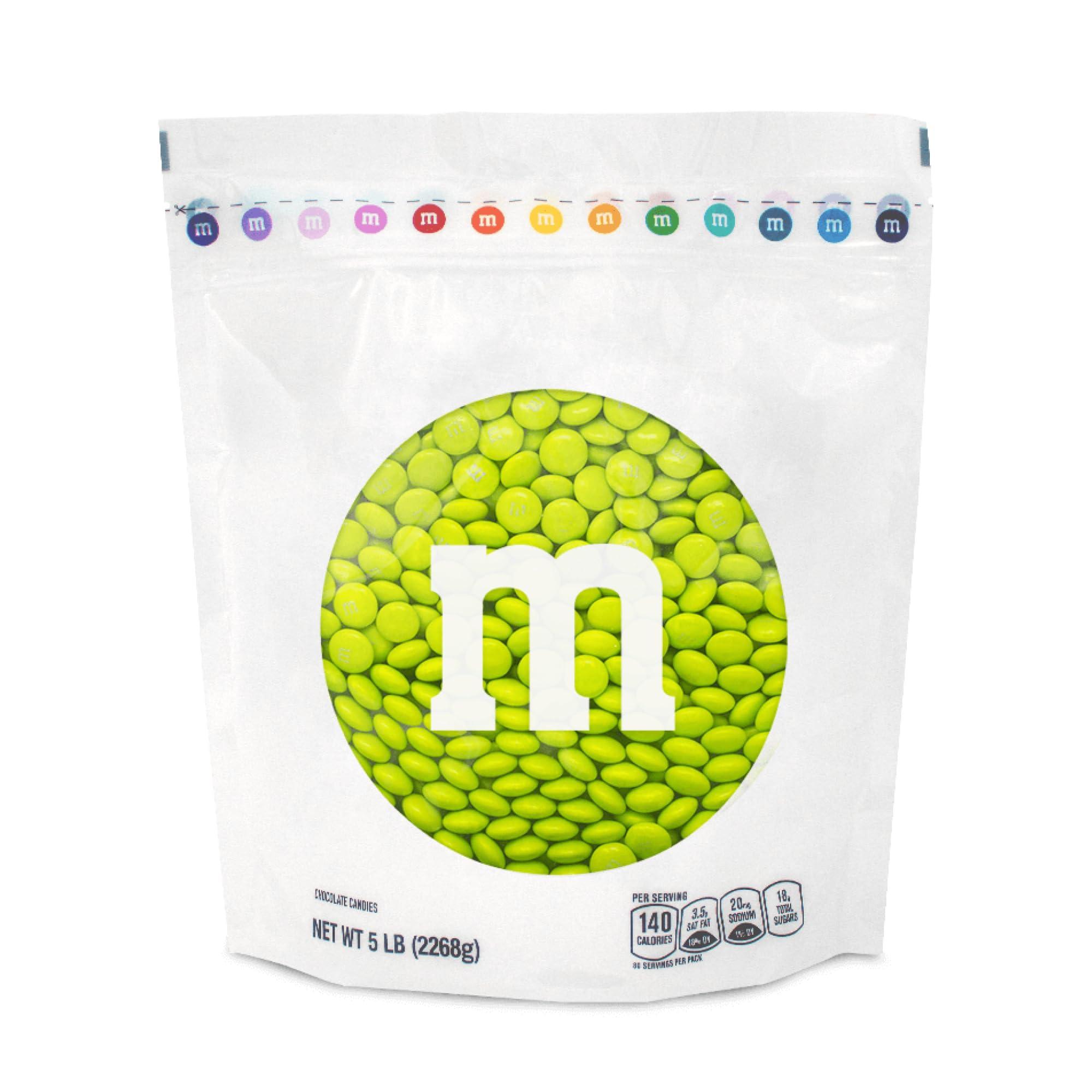MY M&M'S MY M&M\'S Electric Green Milk Chocolate Candy, 5lbs, Bar