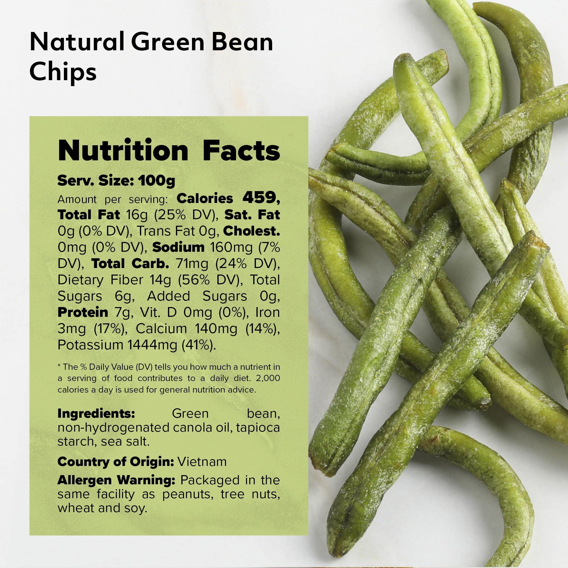 NUTS - U.S. - HEALTH IN EVERY BITE ! NUTS U.S. - Green Bean Chips | Sea-Salted | 100% Natural | Delicious and Fresh | Bulk Chips!!! (2.2 LBS)