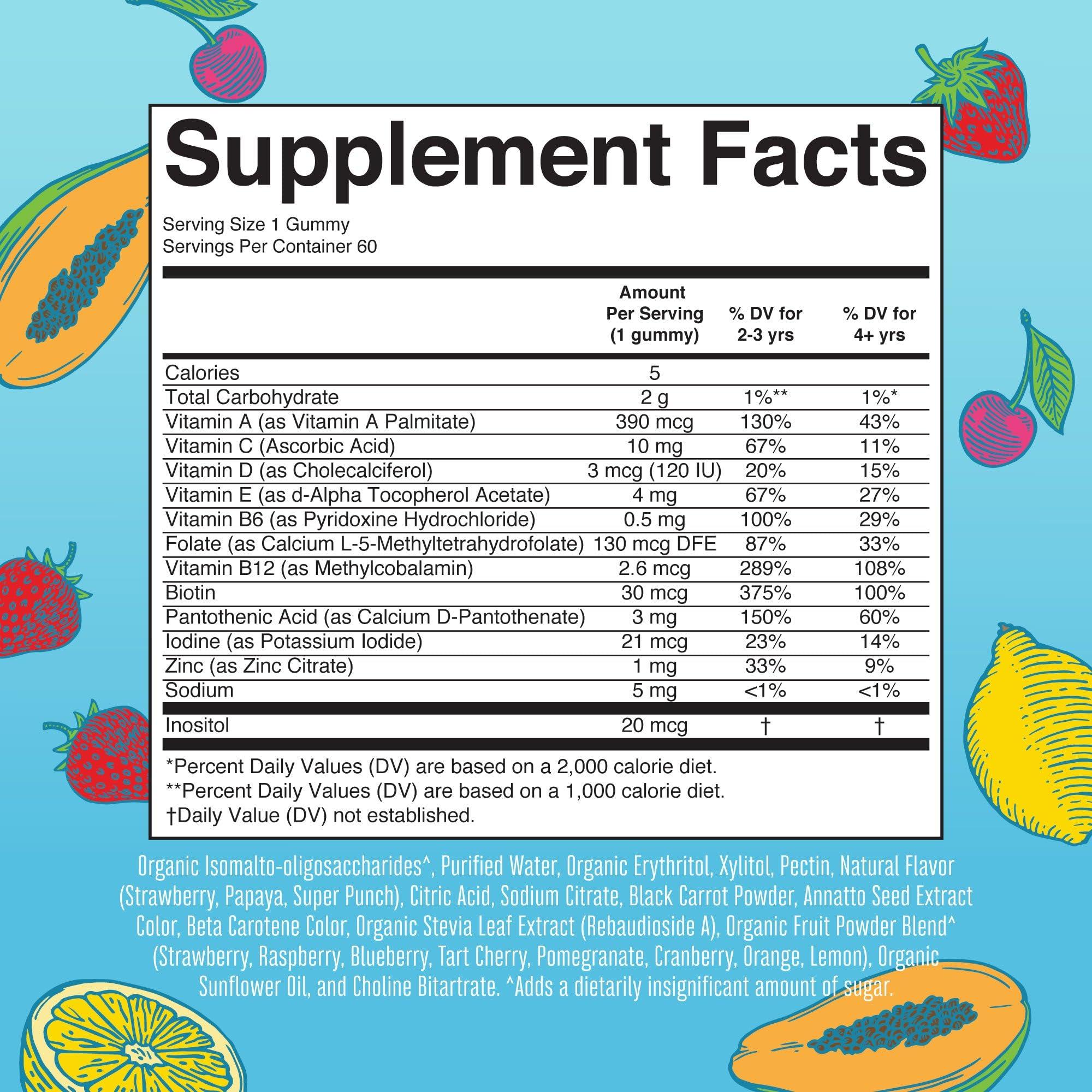 MaryRuth Organics MaryRuth Organics Multivitamin and Probiotic Gummies (Strawberry) for Kids | Clean Label Project Verified | Vitamins for Gut Health, Immunity, & Overall Wellness | Vegan, Non-GMO, Gluten Free