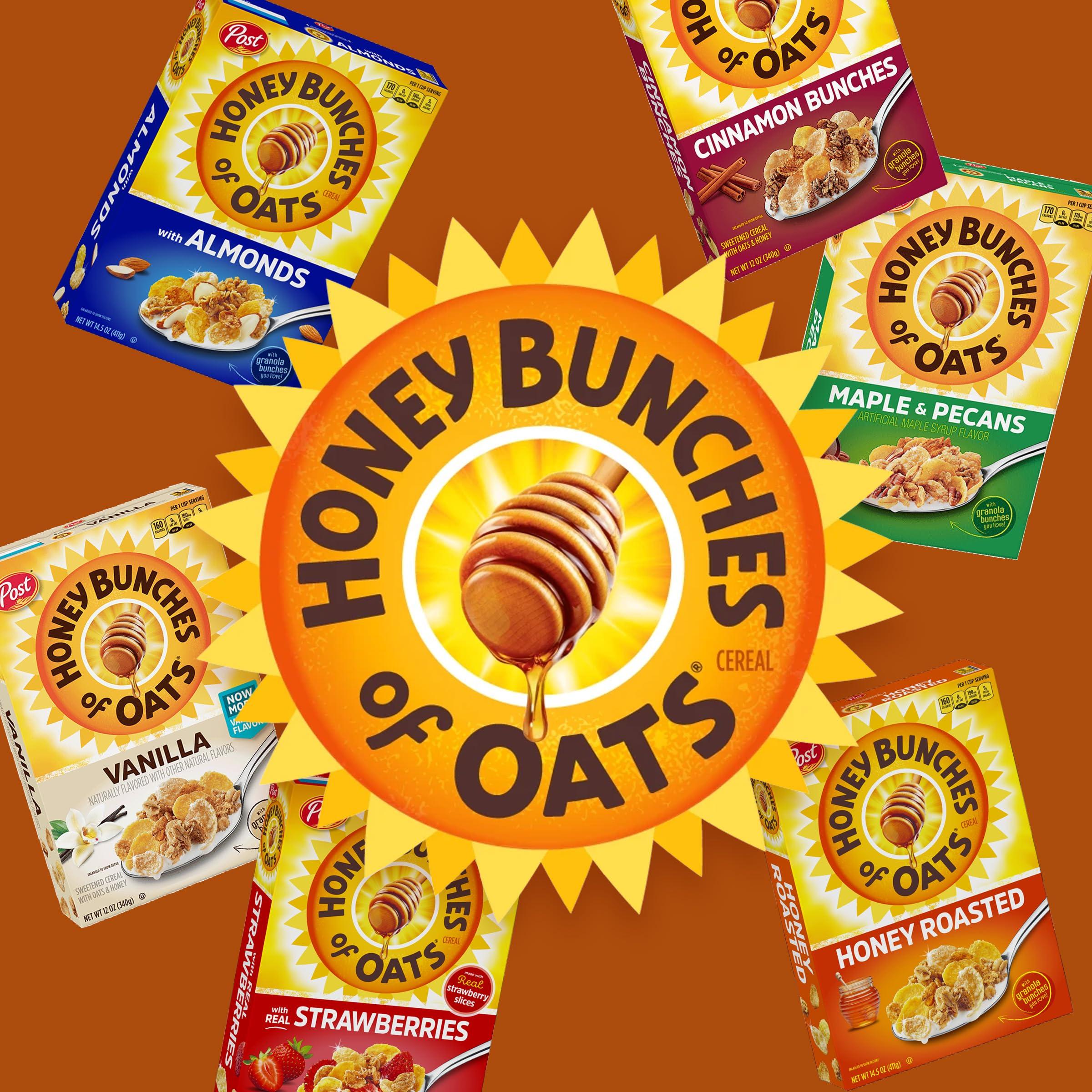 Honey Bunches of Oats Honey Bunches of Oats Post, Whole Grain Cereal, with Almonds, 23 Oz, 1.43 Pound (Pack of 1)