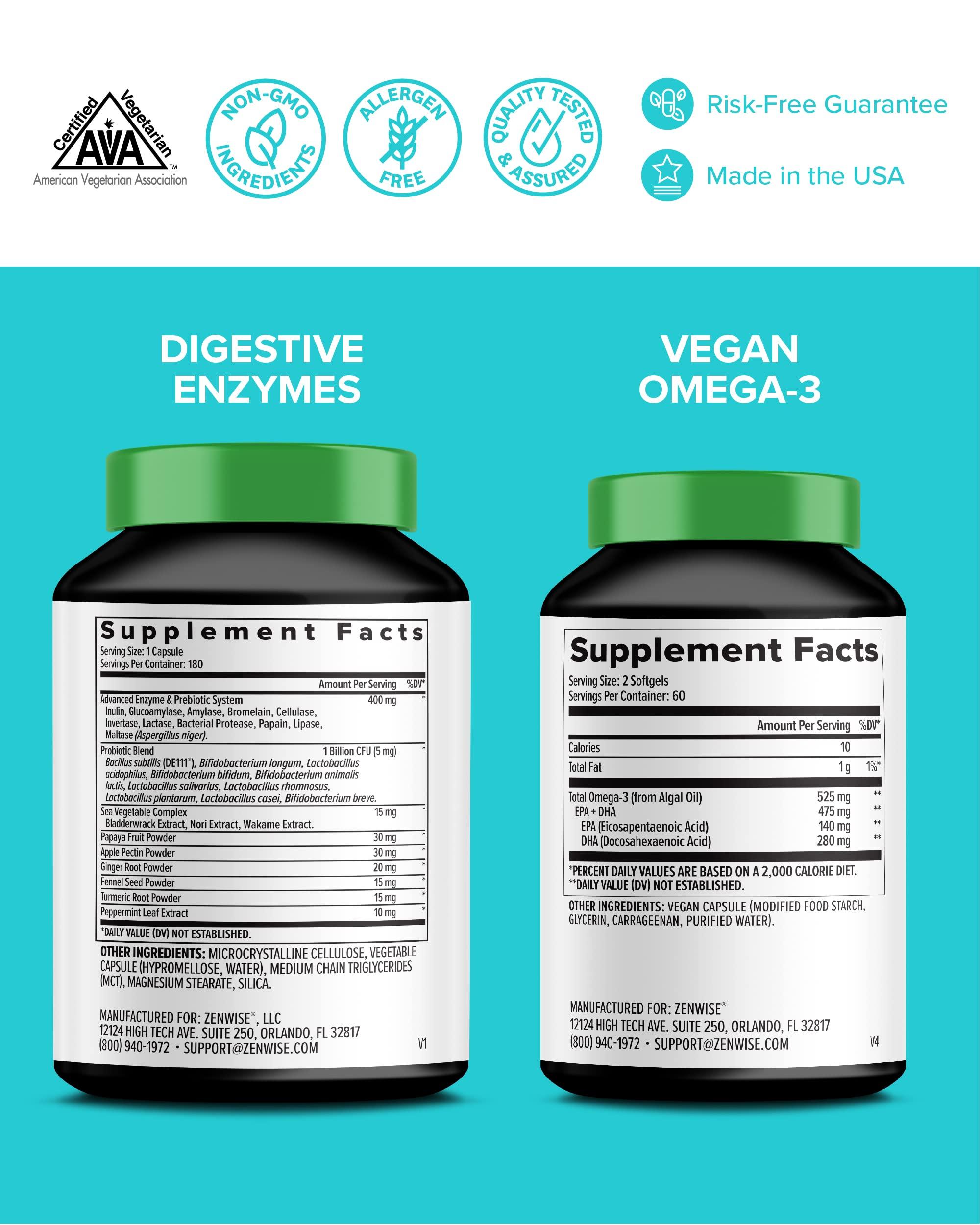 Zenwise Health Zenwise Health Digestive Enzymes Vegan Omega and Free Travel Tin