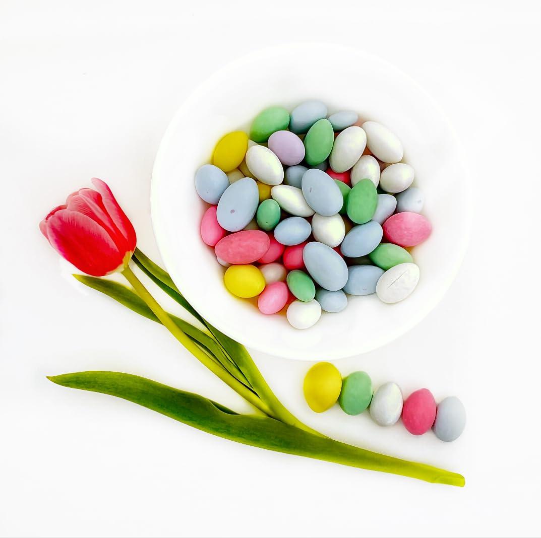 SweetGlob SweetGlob Jordan Almonds Party Colors Hard Candy (2 Pound, Assorted Pastel Colors)