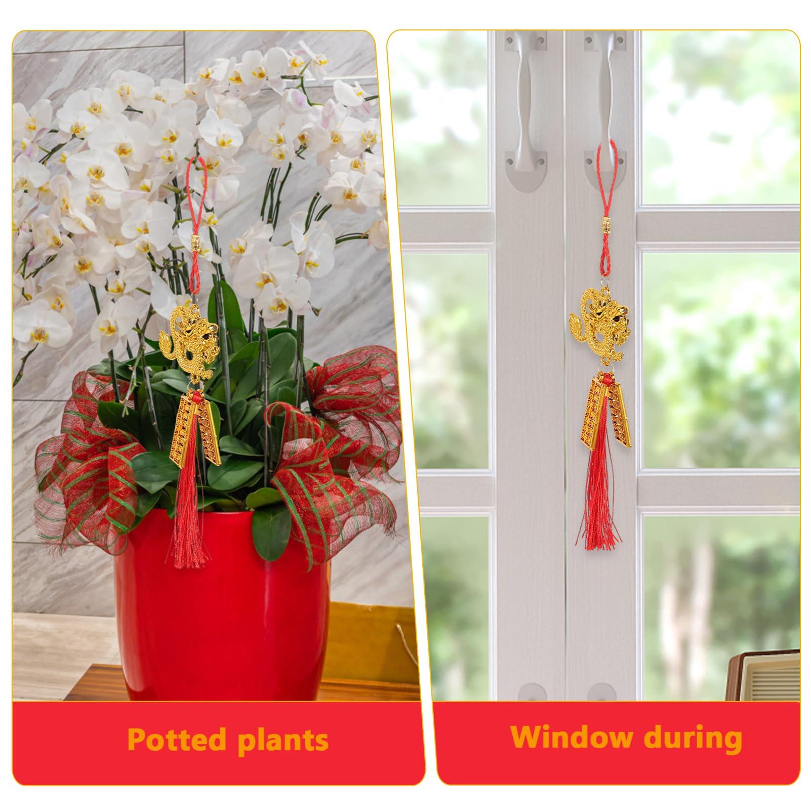 Cabilock 10pcs Good Luck Charms Chinese Style Chinese Chinese red Knot Chinese Decor car Accessories Lucky Knot Lucky New Year Ornaments Christmas Dragon Decor Ornament Rearview Mirror