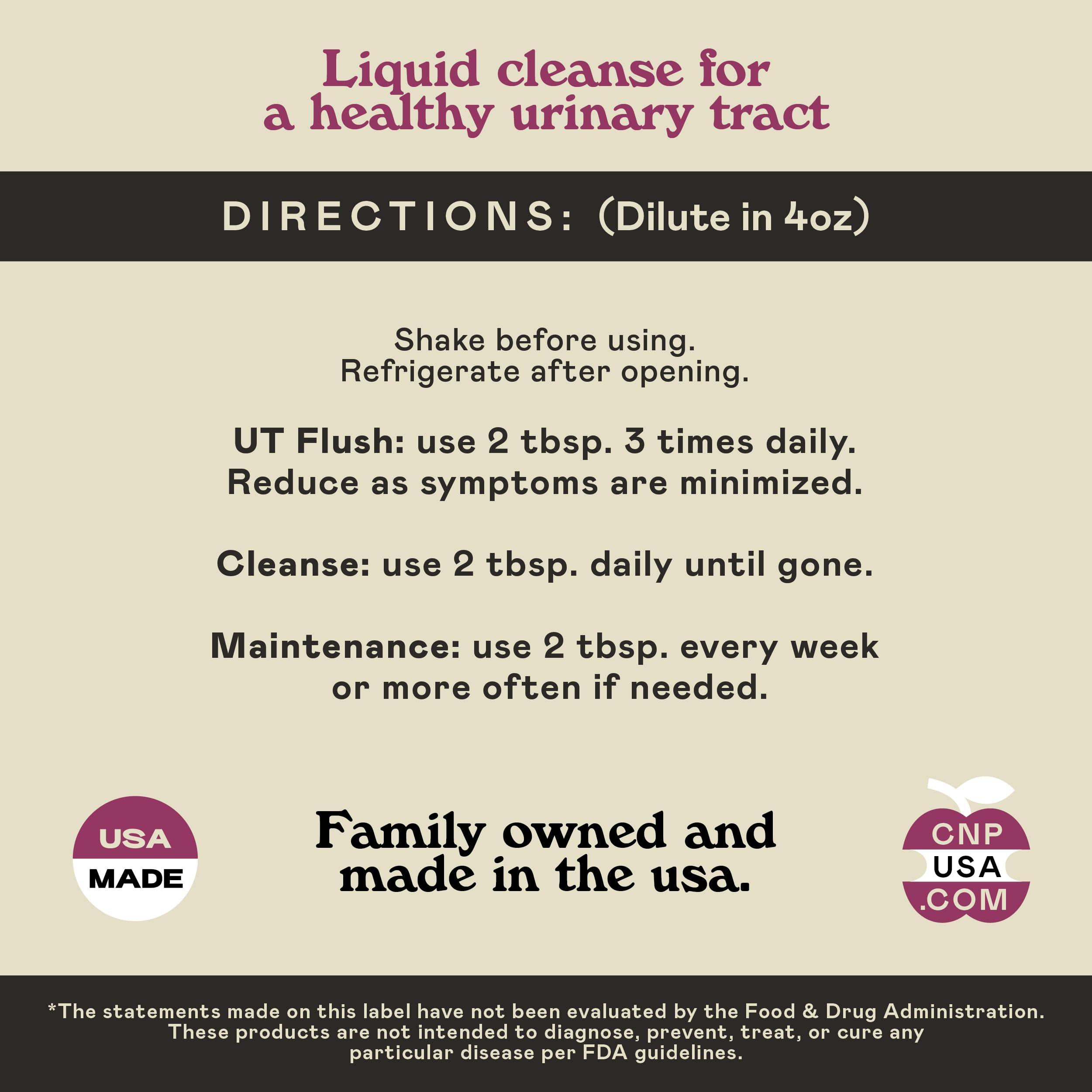 Complete Natural Products Complete Natural Urinary Tract Complete 12oz - Liquid Supplement for Urinary Tract Health with Organic Cranberry, D-Mannose, Beet Root, Fennel Seed, and Turmeric