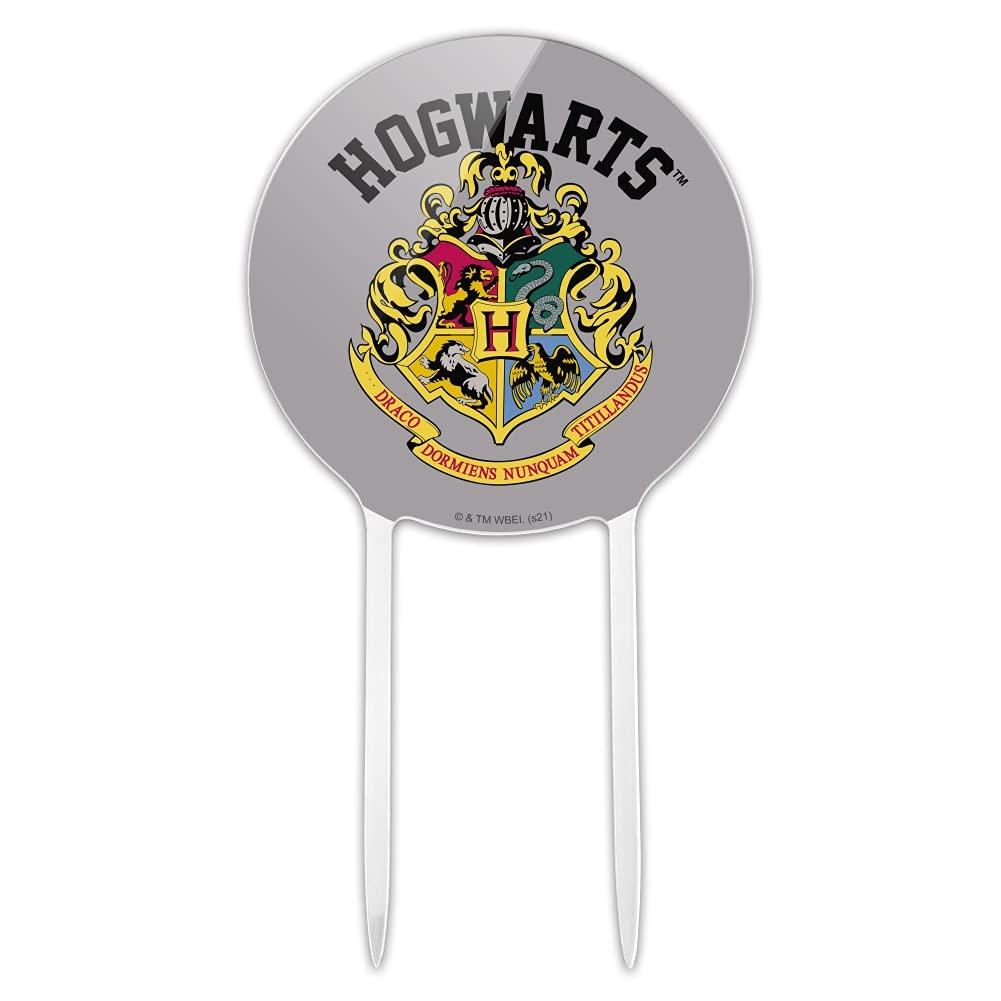 GRAPHICS & MORE Acrylic Harry Potter Hogwarts Crest Cake Topper Party Decoration for Wedding Anniversary Birthday Graduation