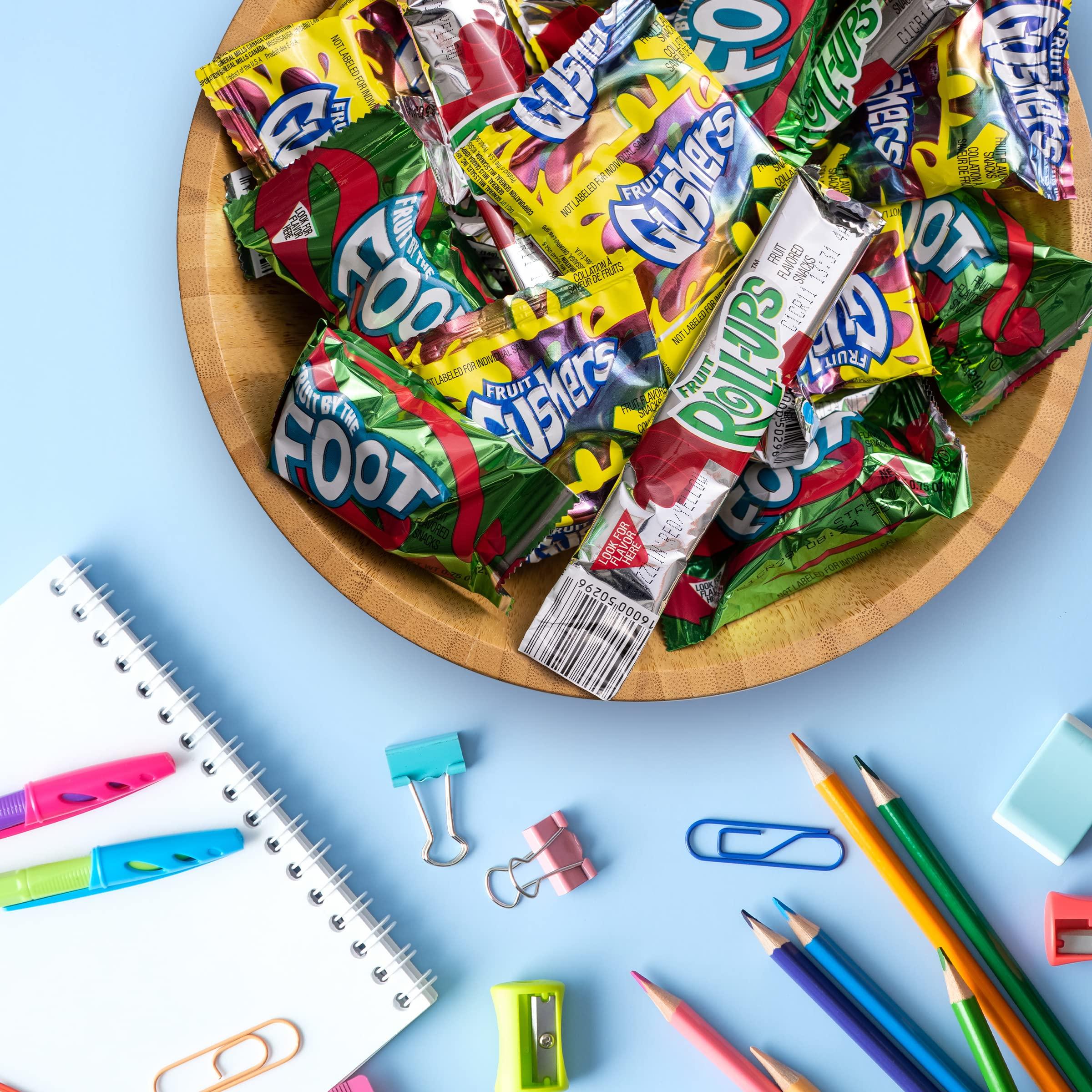 Betty Crocker Betty Crocker Fruit Roll-Ups, Fruit by the Foot, Gushers, Snacks Variety Pack, 16 ct (Pack of 6)