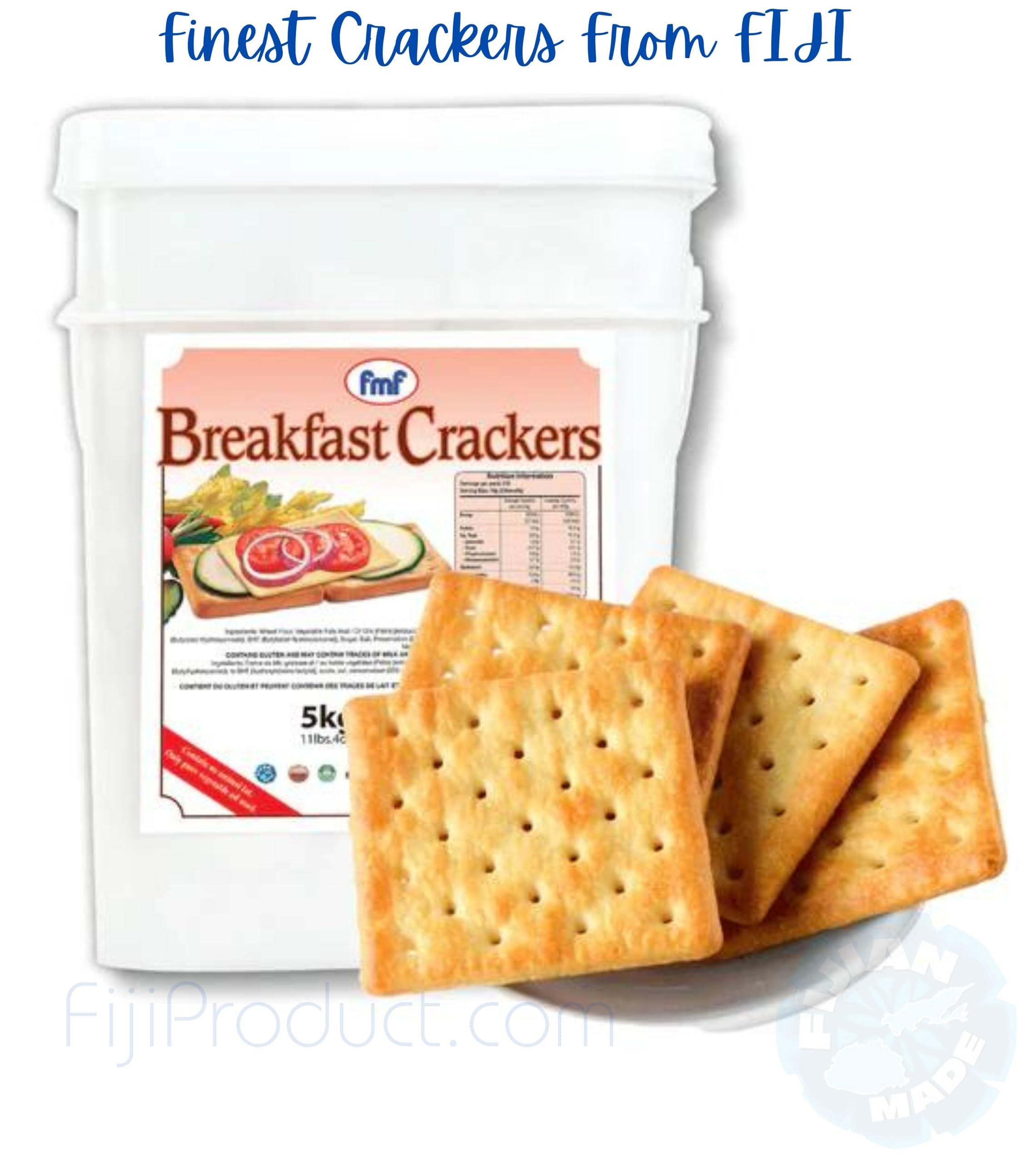 FIJIAN MADE Fiji FMF - Finest Breakfast Crackers, Light & Crunchy Biscuit Snack (Pack Of 1 x 5kg) Delicious Combinations with Tea or Morning Coffee... Imported from FIJI