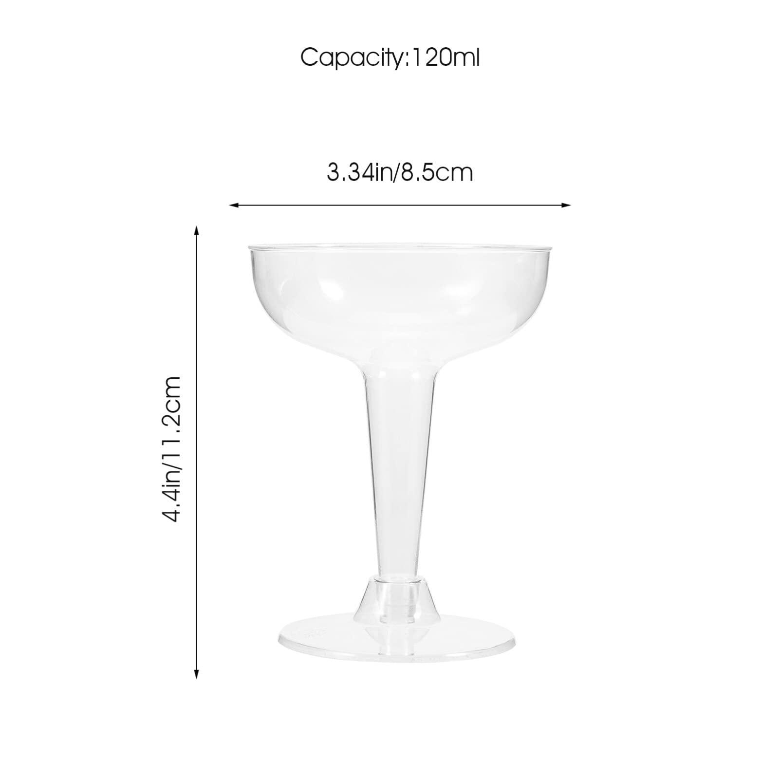 Toddmomy Toddmomy 20pcs Plastic Wine Glass Clear Cocktail Cup Margarita Glasses Cinco De Mayo Party Decorations Parfait Cup Drinking Cup Wine Tasting Cup Wine Cup Delicate Ice Cream Cup