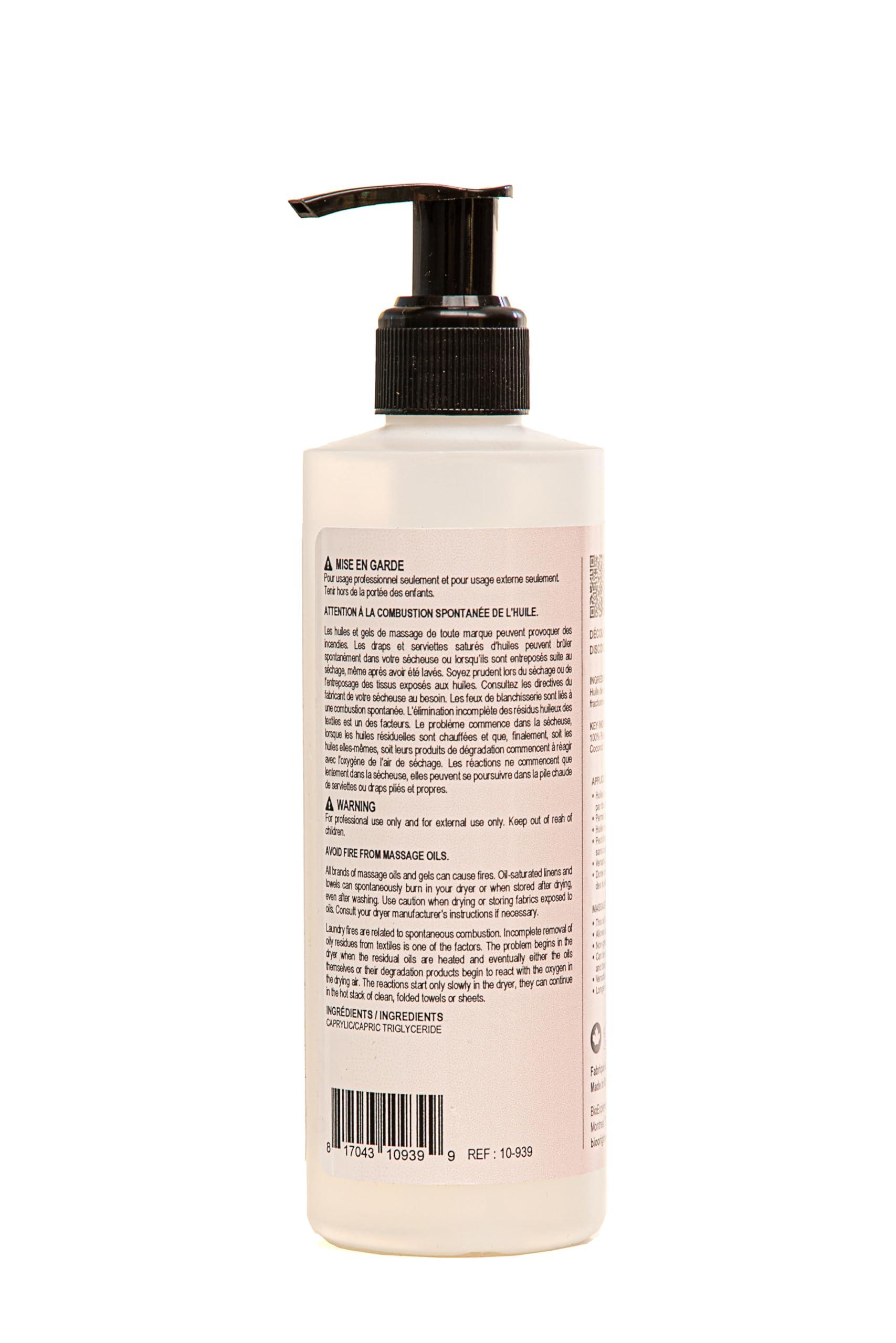 Bioexperience BioExperience Fractionated Coconut Oil, Unscented 100% Natural Palm Oil Free Massage Oil 8oz. Massage Oil.