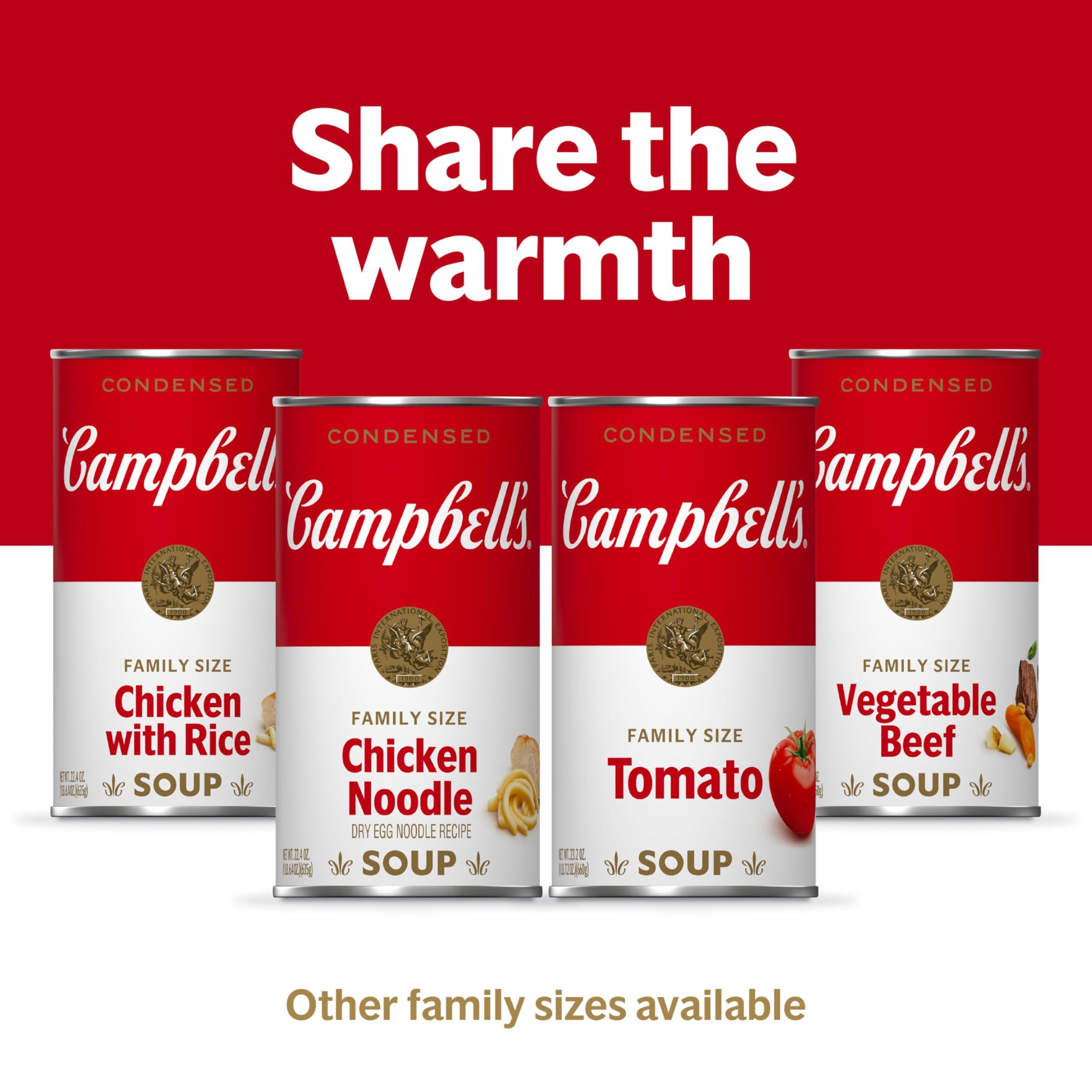 Campbell's Campbells Condensed Homestyle Chicken Noodle Soup, 22.2 oz Family Size Can (12 Pack)