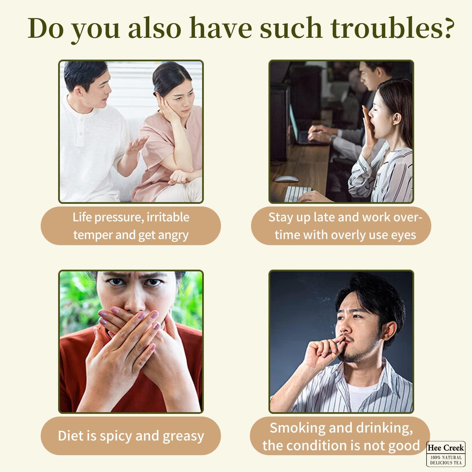 hee creek Hee Creek Chrysanthemum Cassia Seed Tea Bags 9.17oz/260g, Combination with Goji Berries, Red Dates, Cleanse Herbal Tea Bags, Clearing the Fire,