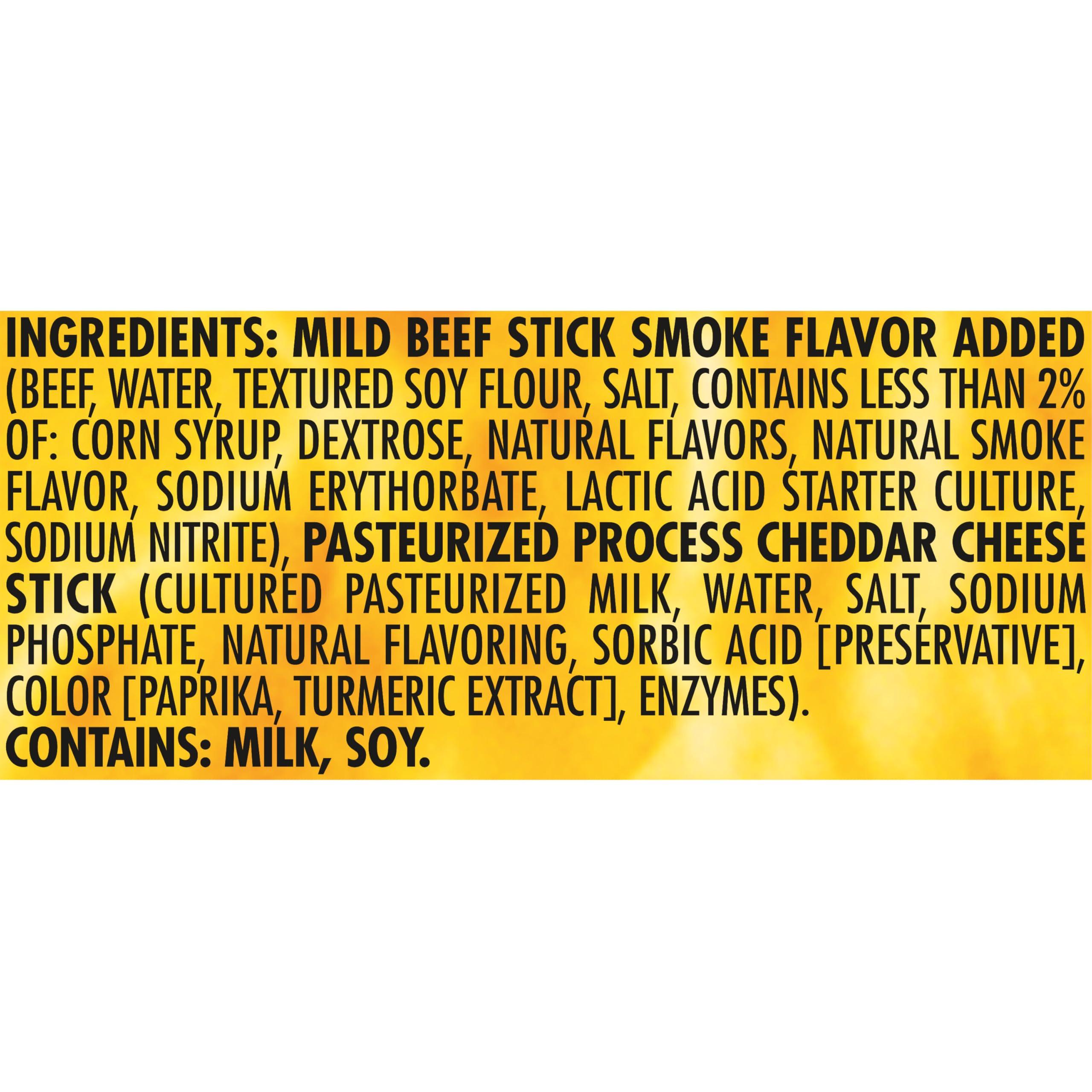 Slim Jim Slim Jim Beef \'N Cheese Smoked Meat Sticks, Mild Flavor, High Protein, 3.0 oz. (18 Count)