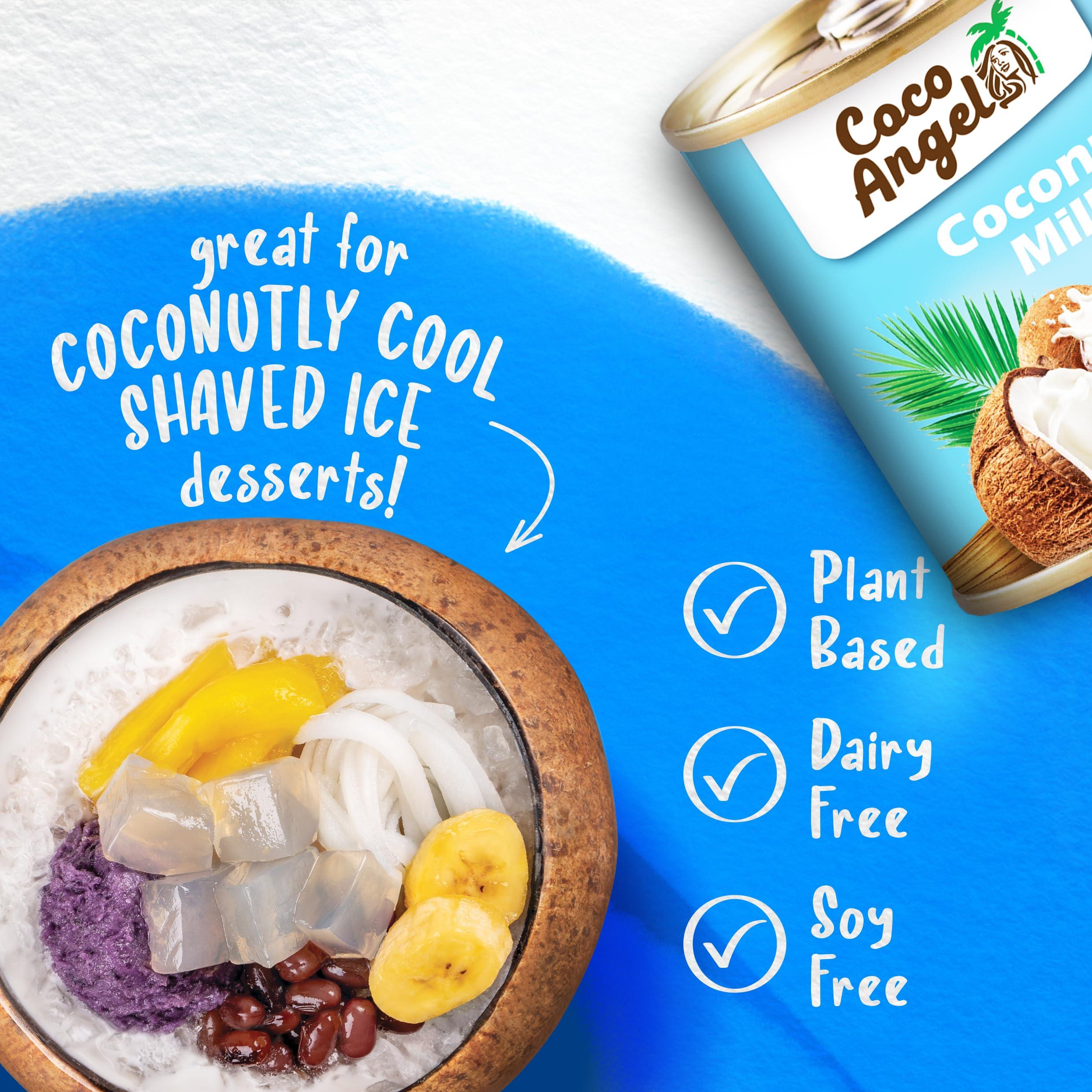 COCO ANGEL Coco Angel Coconut Milk | Plant Based and Dairy Free Canned Coconut Milk | Unsweetened and Freshly Pressed Organic Coconut Milk, 13.5 oz (Pack of 24)