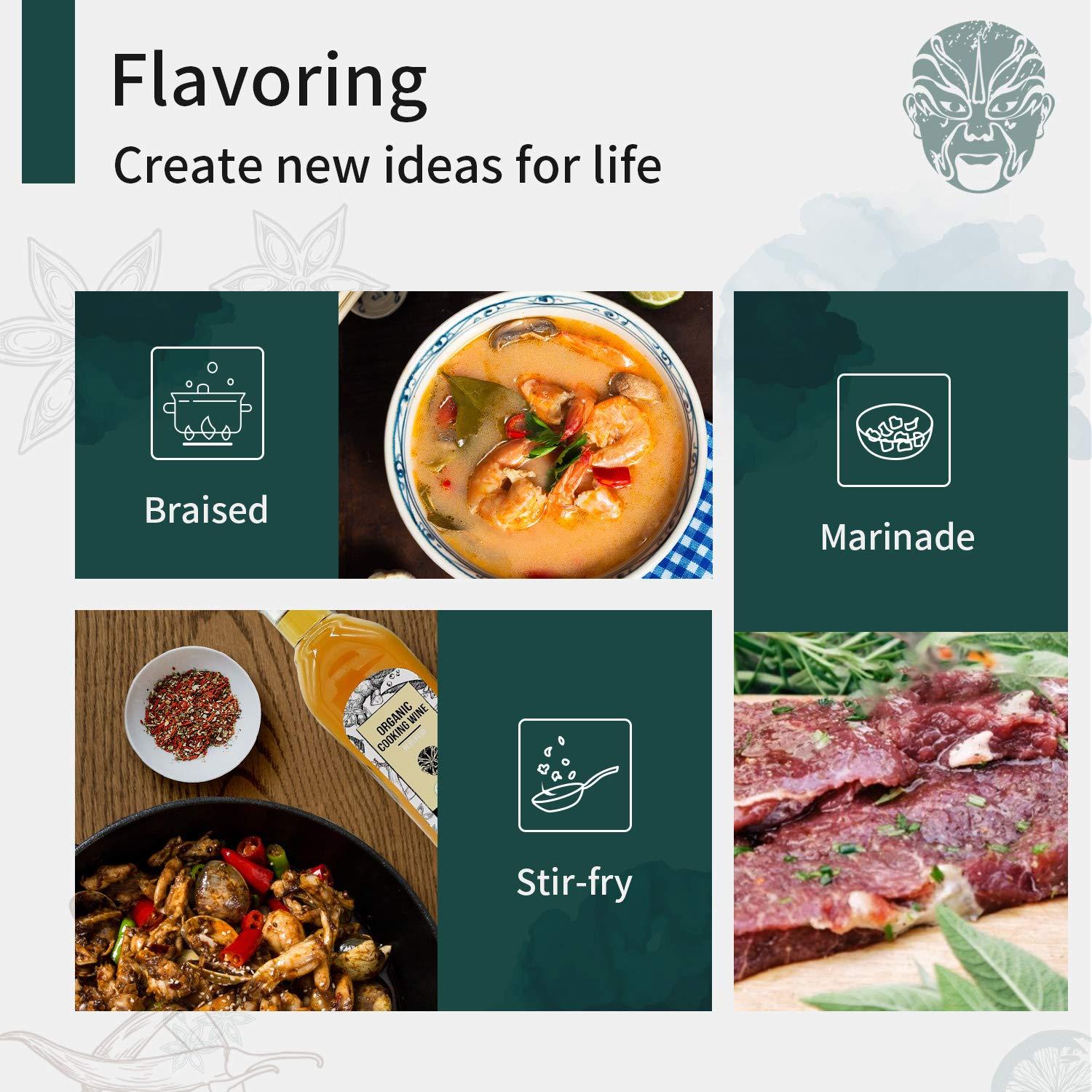 Soeos Soeos Organic Cooking wine, Shaoxing Wine, Chinese Cooking Wine, Rice Cooking Wine, Shaoxing Wine Chinese Cooking Wine,16.2Oz (480Ml)