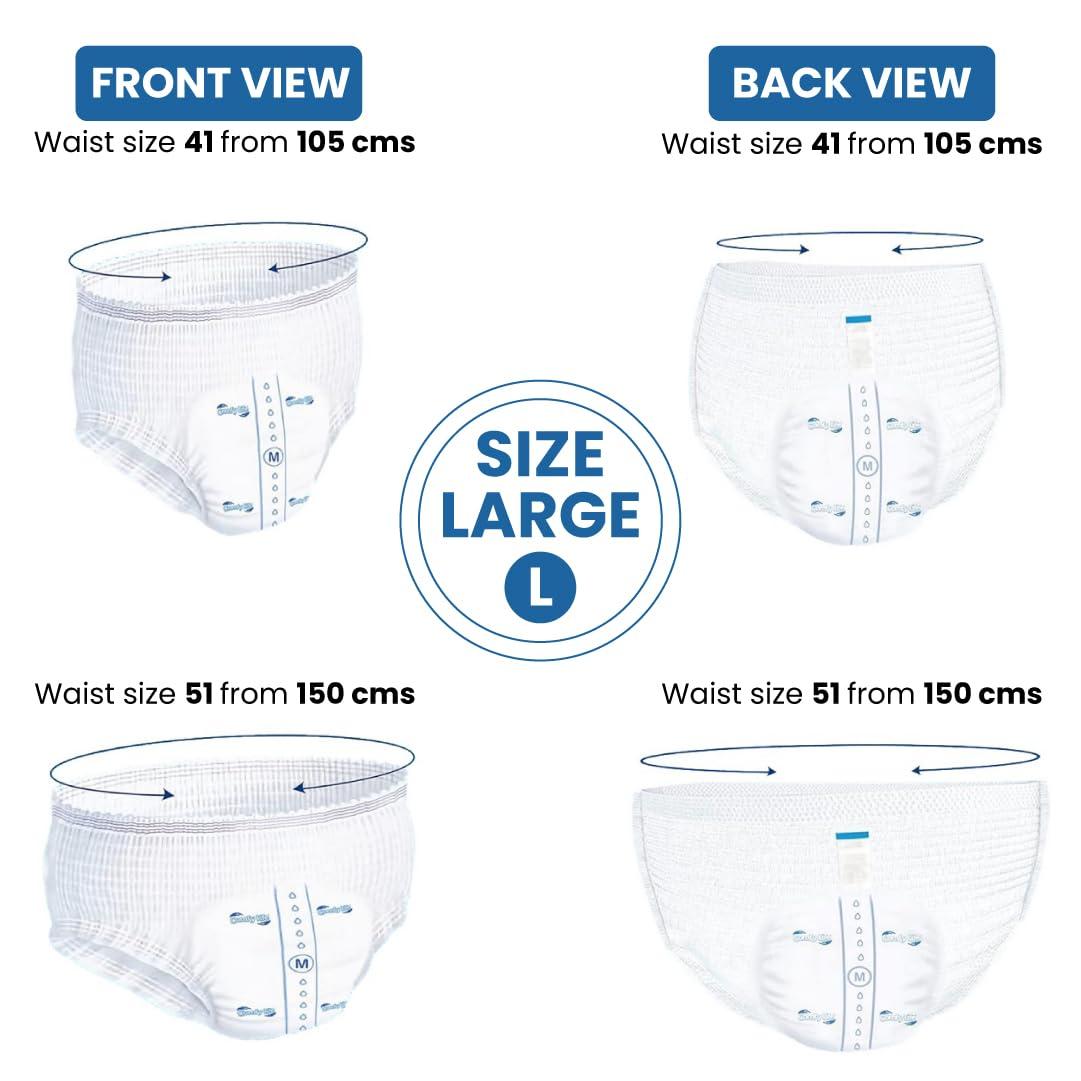 Comfy Life Comfy Life Premium Adult Incontinence Pull Up Diaper Pants 12 Pack High Absorbency (Large)