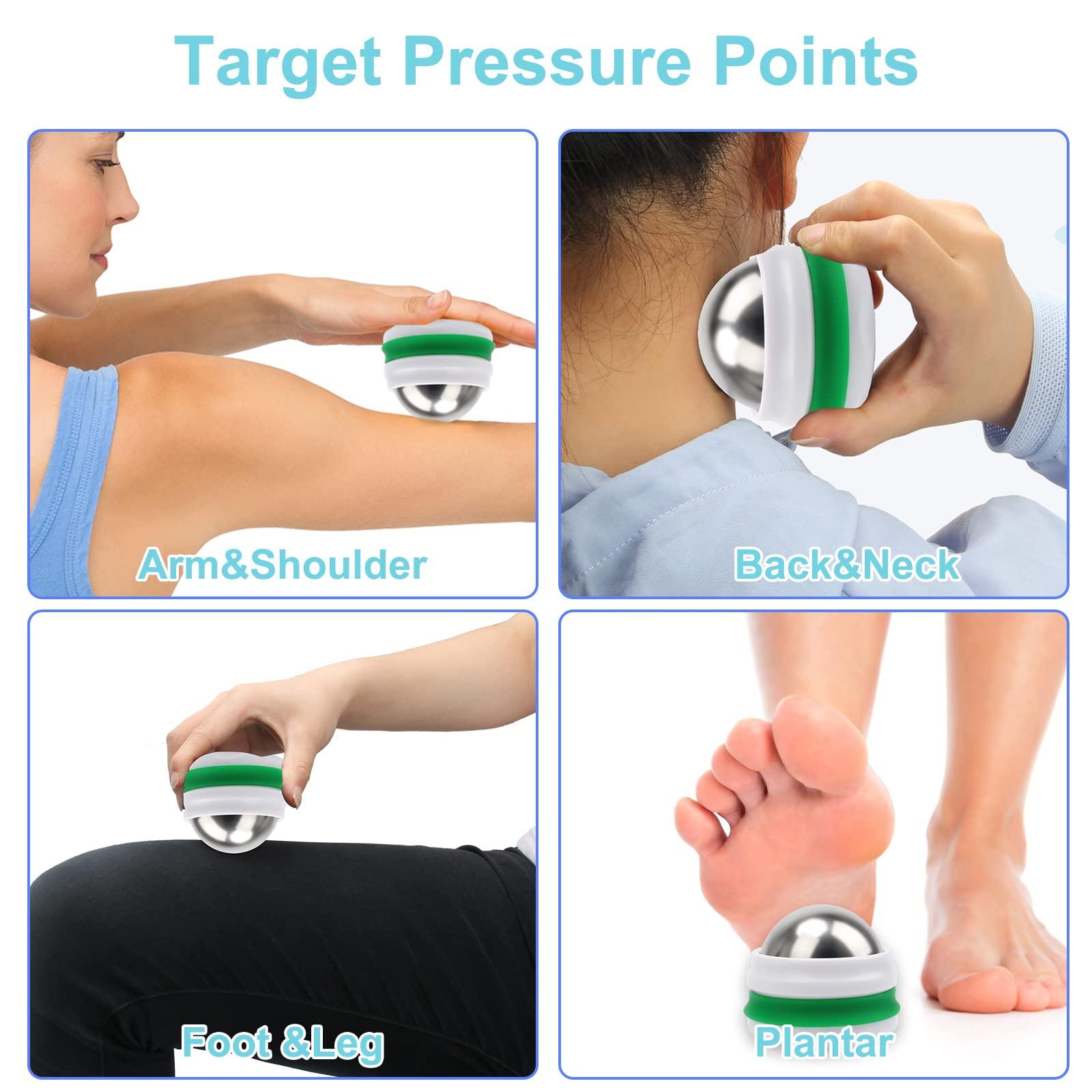 AHIER AHIER Cold Massage Roller Ball, Cold Therapy Relief, Free Rolling Removable Gel Ball Deep Tissue Massage Pain Relief, Great Tool for Back/Neck Pain, Muscles Recovery and Inflammation