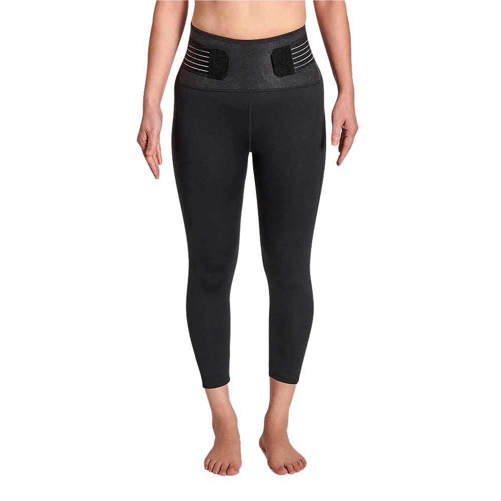 Tommie Copper Tommie Copper Women’s Pro-Grade Lower Back Support Leggings I Breathable, Adjustable Straps, UPF 50 Discreet Low Back Support - Black - XX-Large