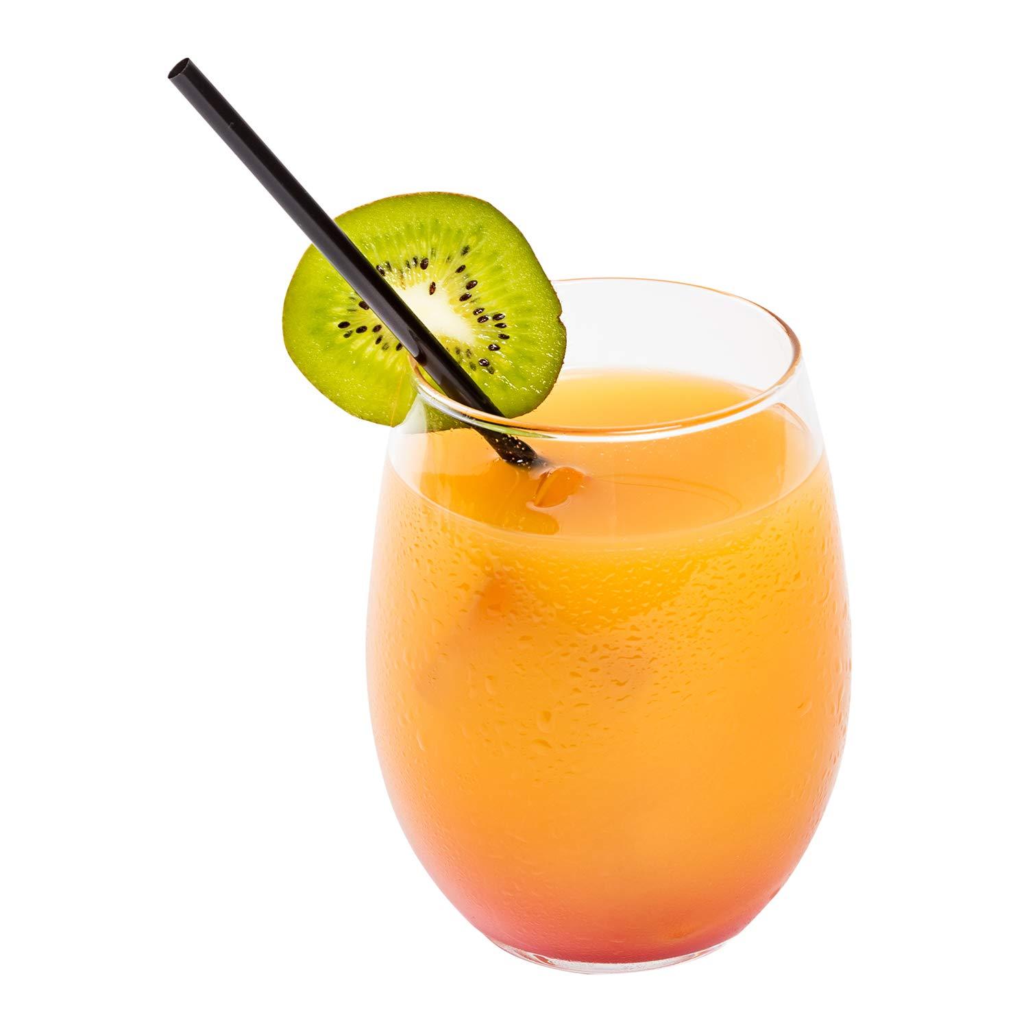 AmerCare AmerCare 7.75 Inch Jumbo Black Straws, Unwrapped, Case of 12,000