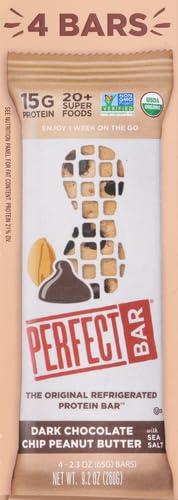 Perfect Bar Perfect Bar Gluten-Free Dark Chocolate Chip Peanut Butter Protein Bar, 4 count, 2.3 oz