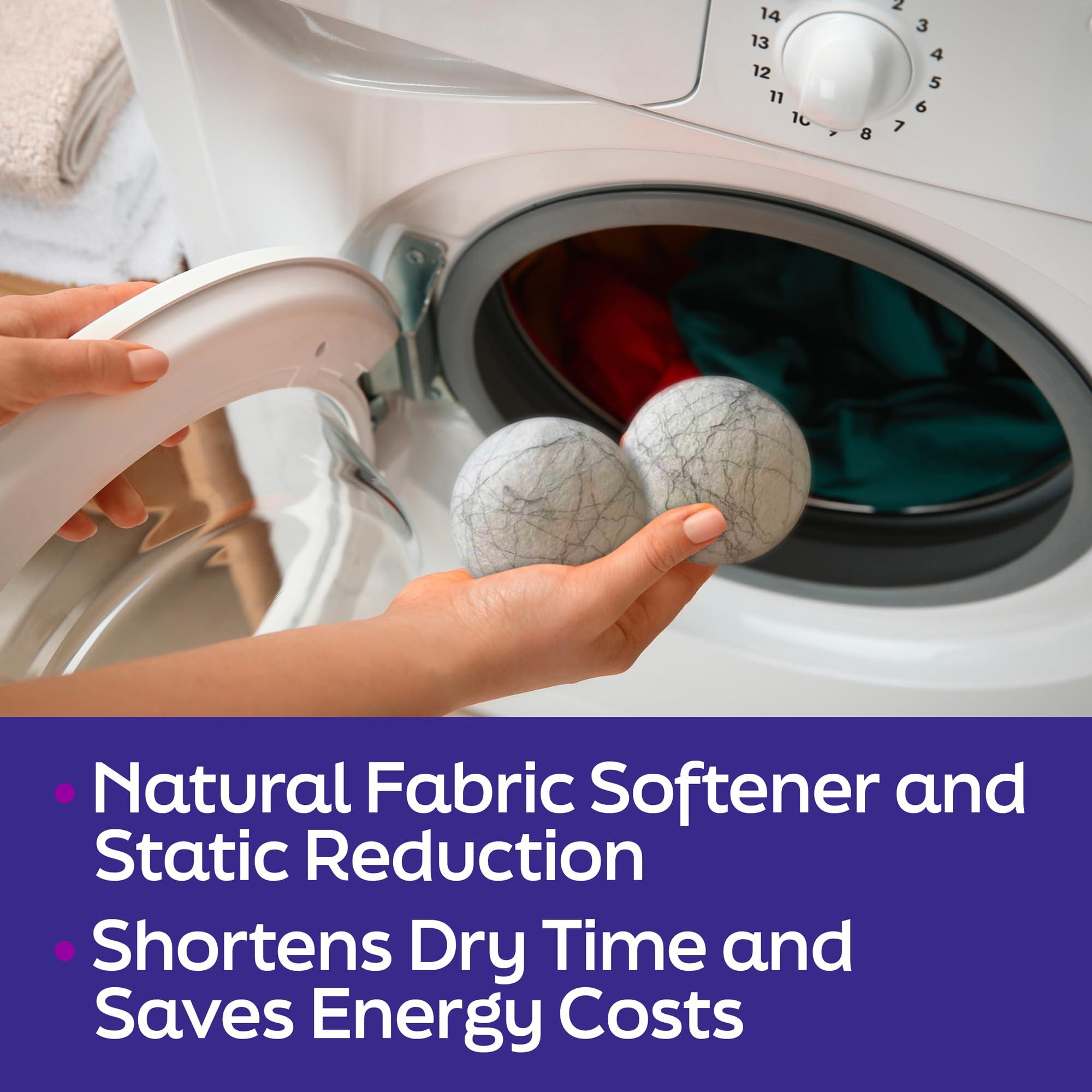 SilverWorks! SilverWorks! Wool Dryer Balls Laundry Reusable - Odor Eliminating Dryer Laundry Balls with Silver Technology - Natural Fabric Softener and Static Reducer, Reduce Drying Time and Energy Costs - 6 Pack