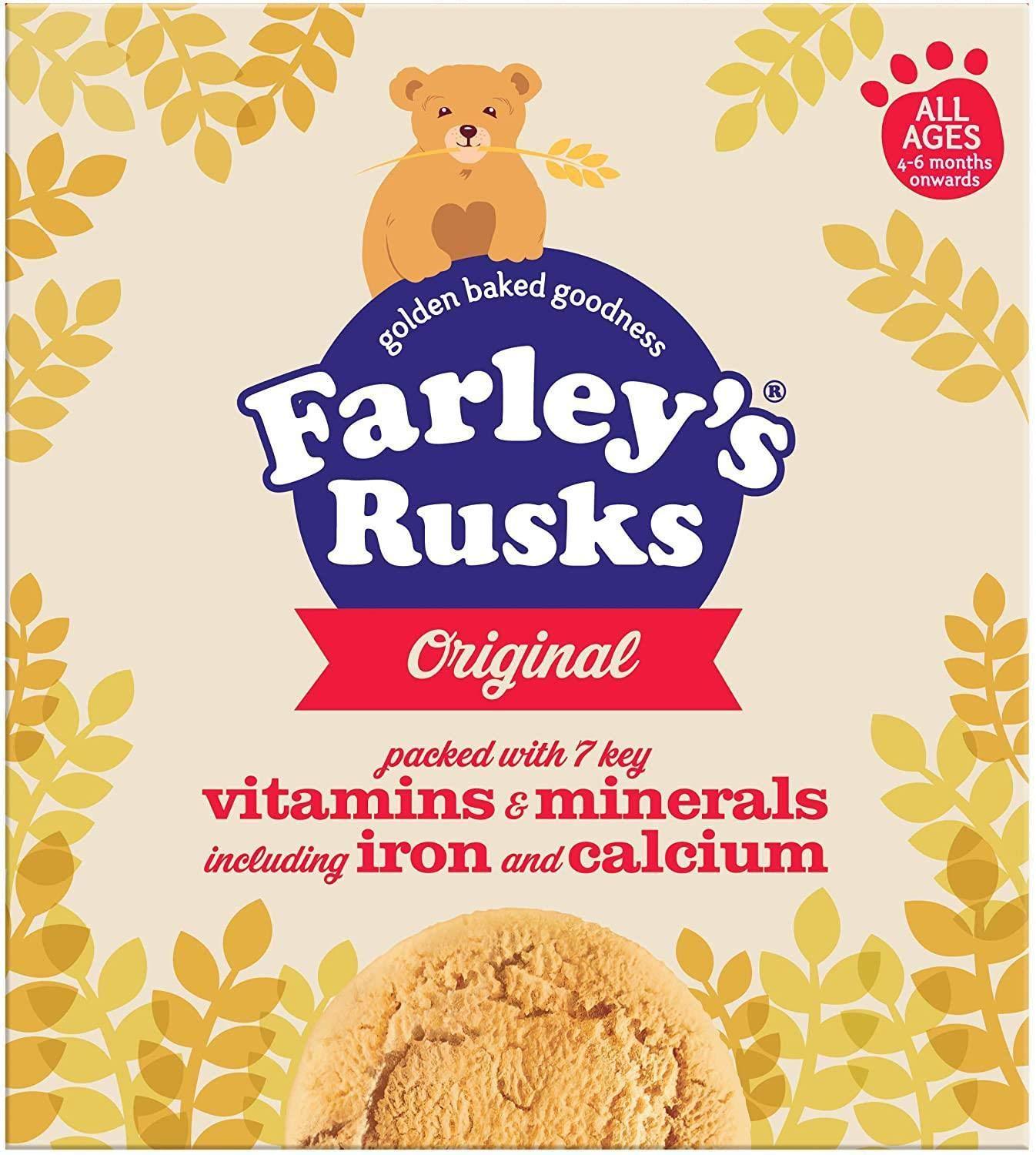 Heinz Farley\'s Rusks Original Biscuits 300g Made from the finest baby grade ingredients. A great way to gradually introduce your baby to solid foods. Packed with 7 key vitamins and minerals
