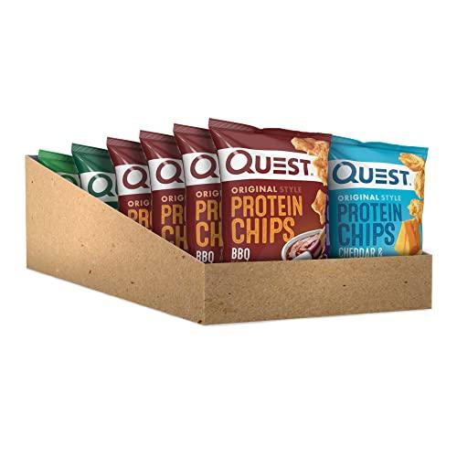 Quest Nutrition Quest Nutrition Protein Chips Variety Pack, (BBQ, Cheddar & Sour Cream, Sour Cream & Onion), High Protein, Low Carb, 1.1 Ounce (Pack of 12)