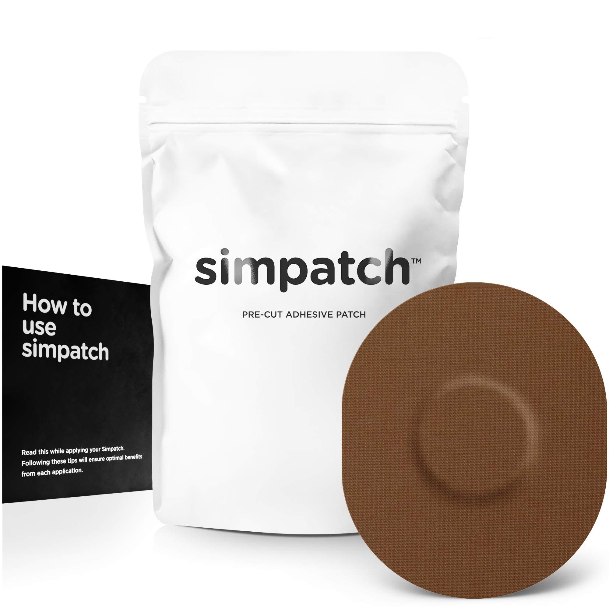 SIMPATCH SIMPATCH Universal Adhesive Patch (25-Pack) - Waterproof Adhesive, CGM Patches (Brown)