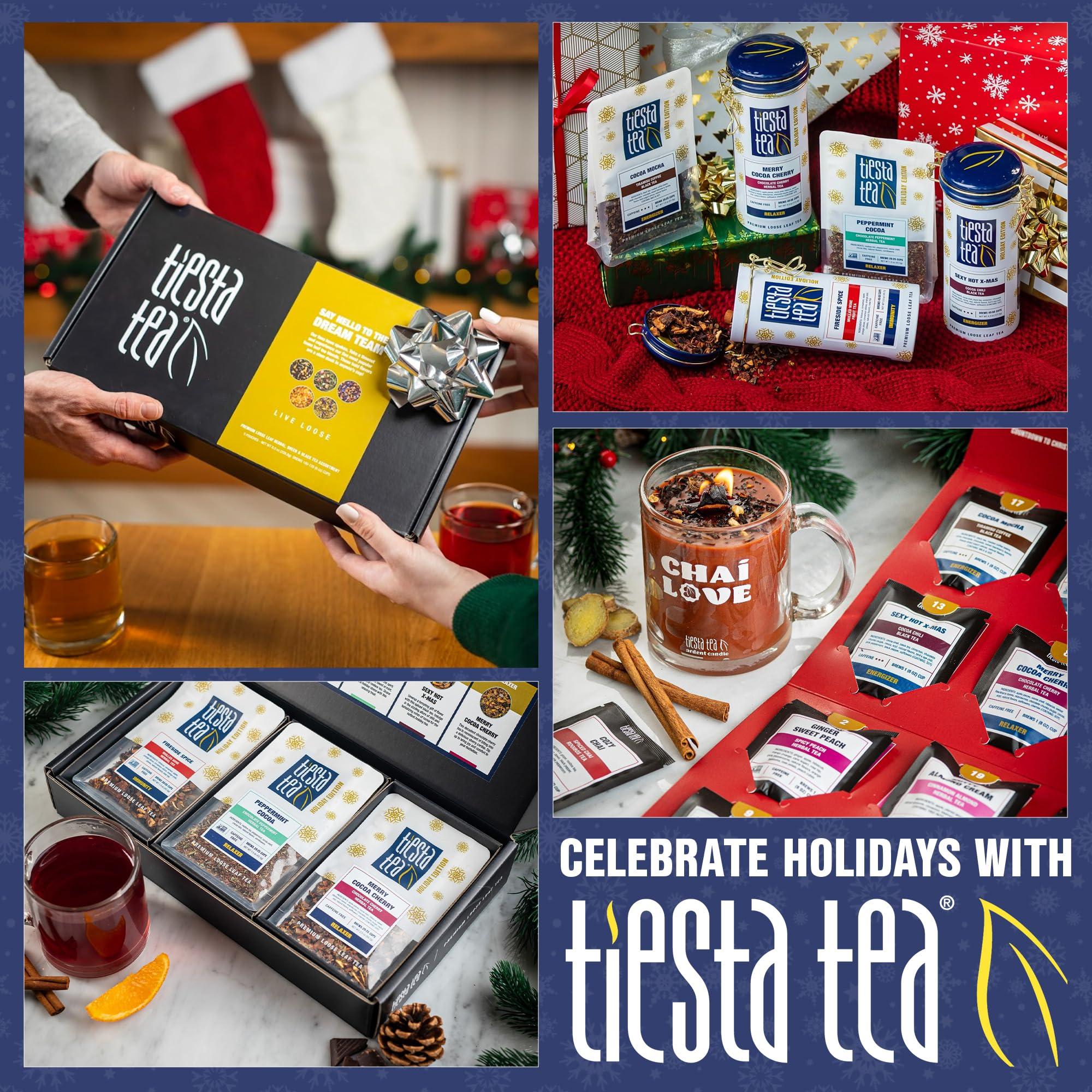 Tiesta Tea Tiesta Tea - Iced Tea Loose Leaf Sampler Dry Flight Set - High to No Caffeine Tea - Makes Cold Brew Iced Tea - Assorted Tea Sets with Herbal, Black, Fruit Teas & More - 8 Resealable Sample Pouches