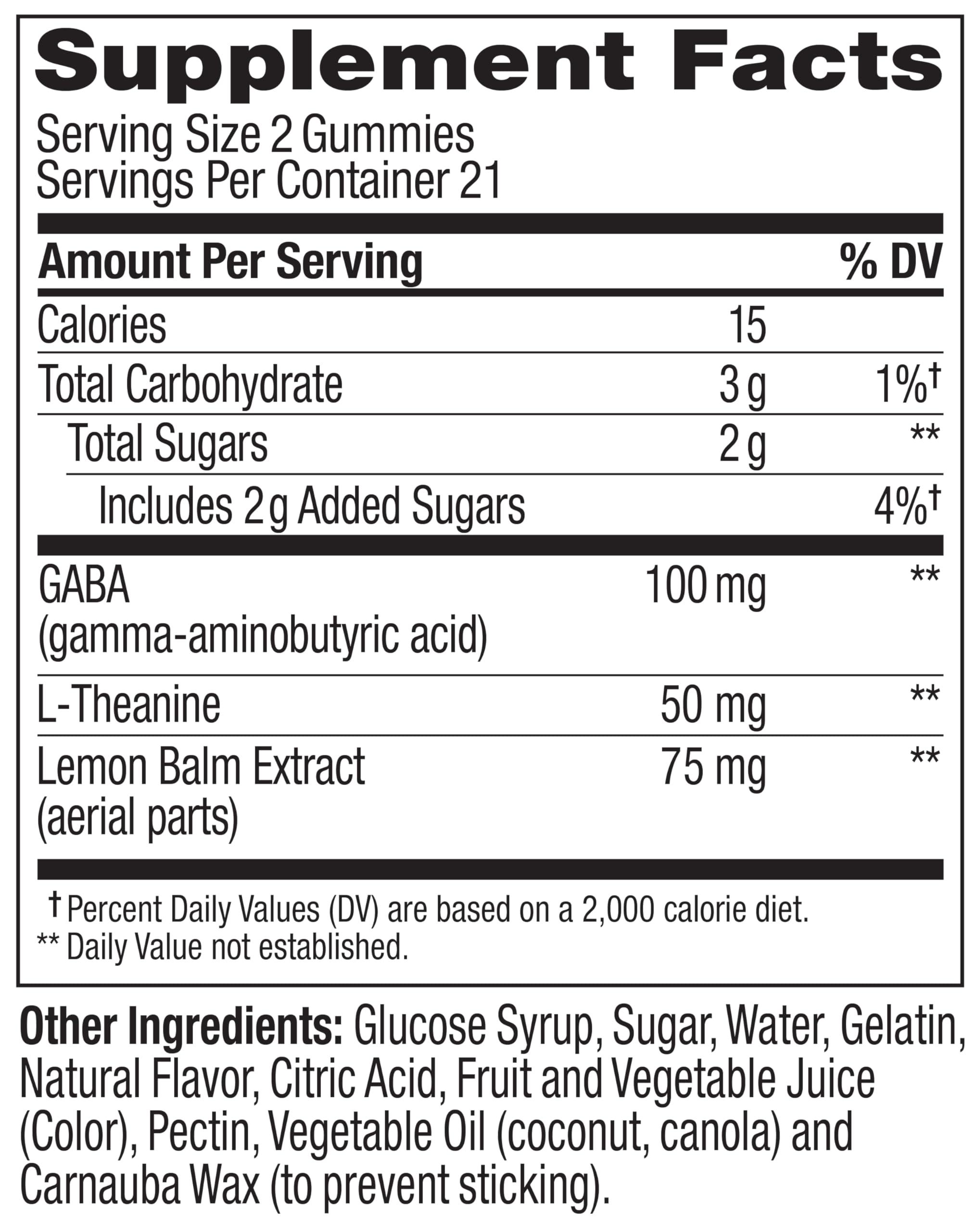 OLLY OLLY Goodbye Stress Gummy, GABA, L-Theanine, Lemon Balm, Stress Relief Supplement, Berry - 42 Count