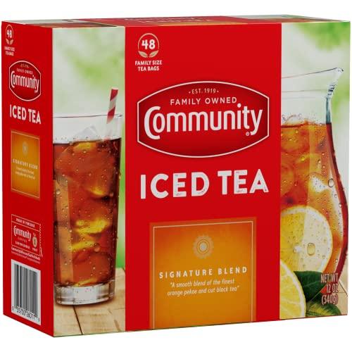Community Coffee Community Coffee Signature Iced Tea, 576 Family Size Tea Bags, 48 Count Box (Pack Of 12)
