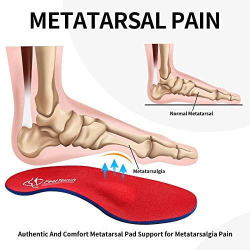 FEETTOUCH (230+lbs)FeetTouch Strong Arch Support Orthotics for Metatarsalgia Morton\'s Neuroma,Ball of Foot Pain Relief Inserts Plantar Fasciitis Flat Feet with Poron Heel Cushion