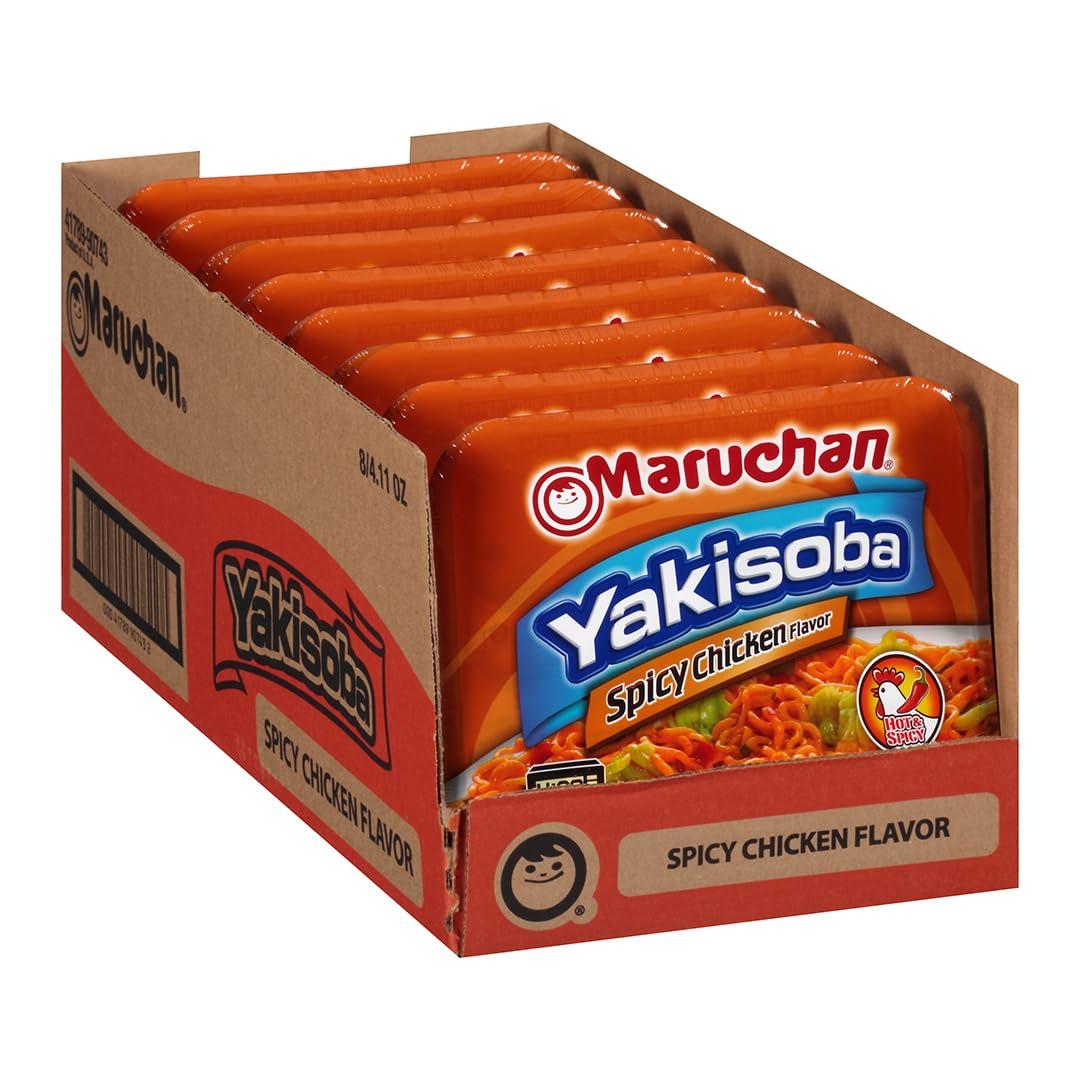 Maruchan Maruchan Yakisoba Spicy Chicken Flavor, 4.11 Oz, Pack of 8, (4178990743)