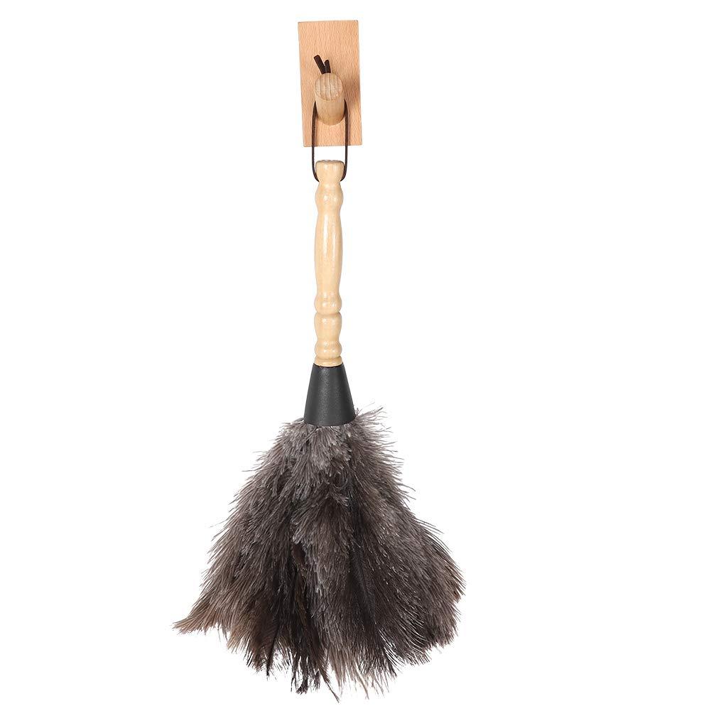 Gavigain Anti Static Reusable Wooden Handle Ostrich Duster Dust Removal Cleaning Tools