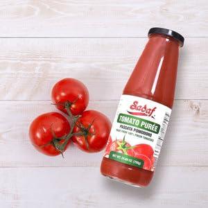 Sadaf Sadaf Tomato Pure - Passata Pomodoro - Tomato Puree for Cooking, Flavoring and Topping Meals - Tomato Passata - Kosher - 24.69 Oz Bottle
