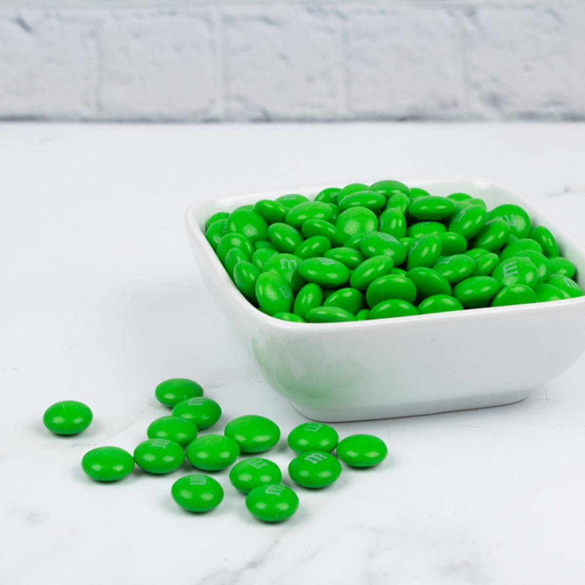 Just Candy 1,000 Pcs Green Candy M&M\'s Milk Chocolate (2 lb, 1,000 Pcs)